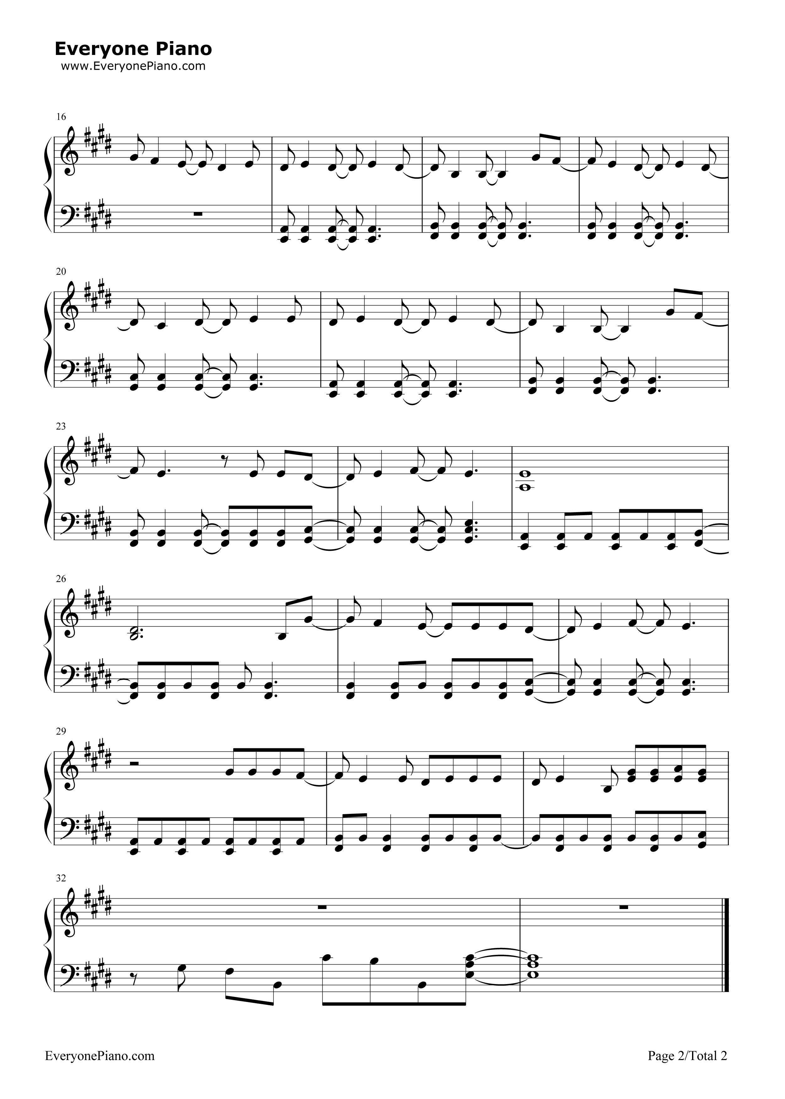 D钢琴谱_UVERworld