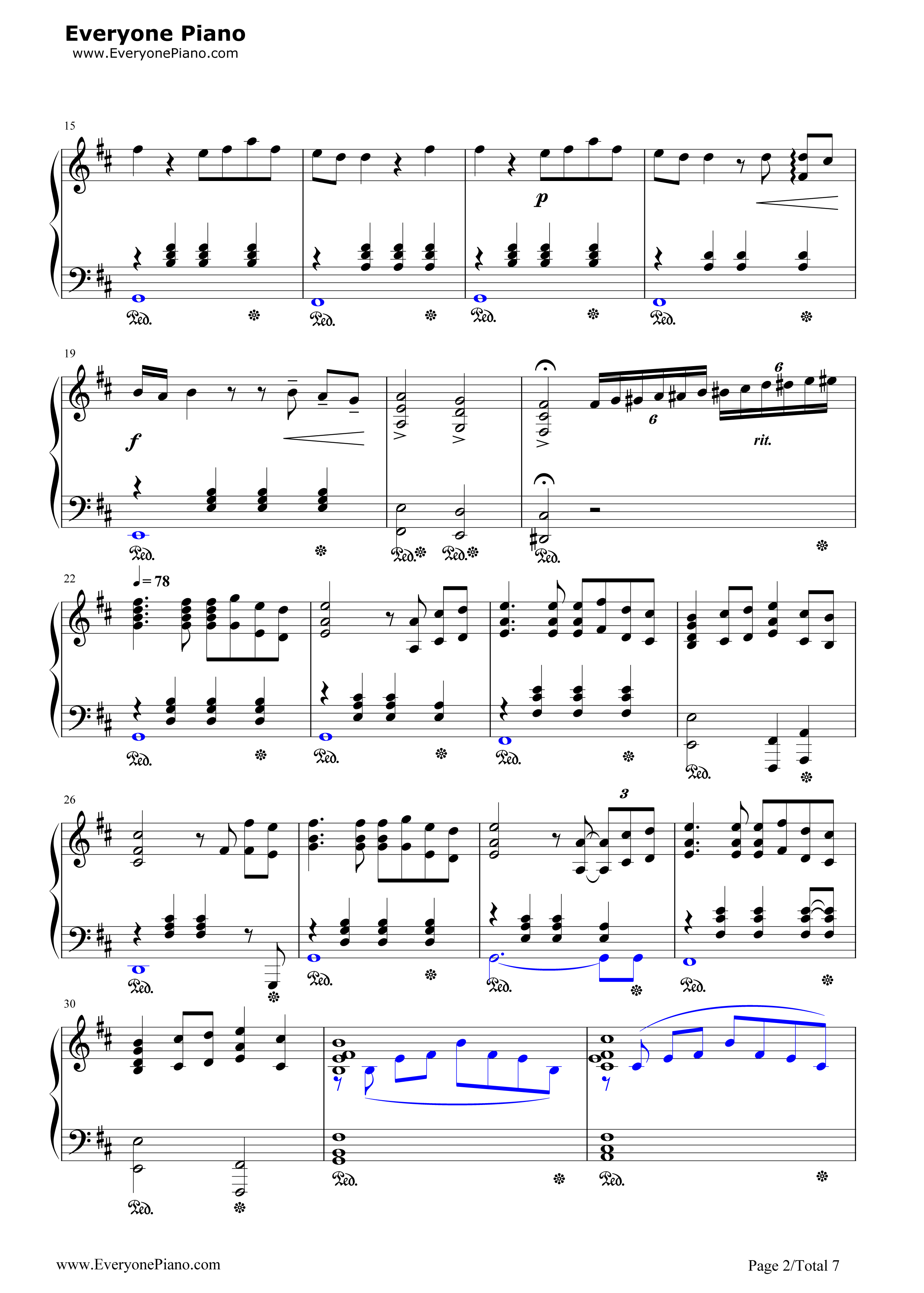 帰らざる日々钢琴谱_久石让_宫崎骏