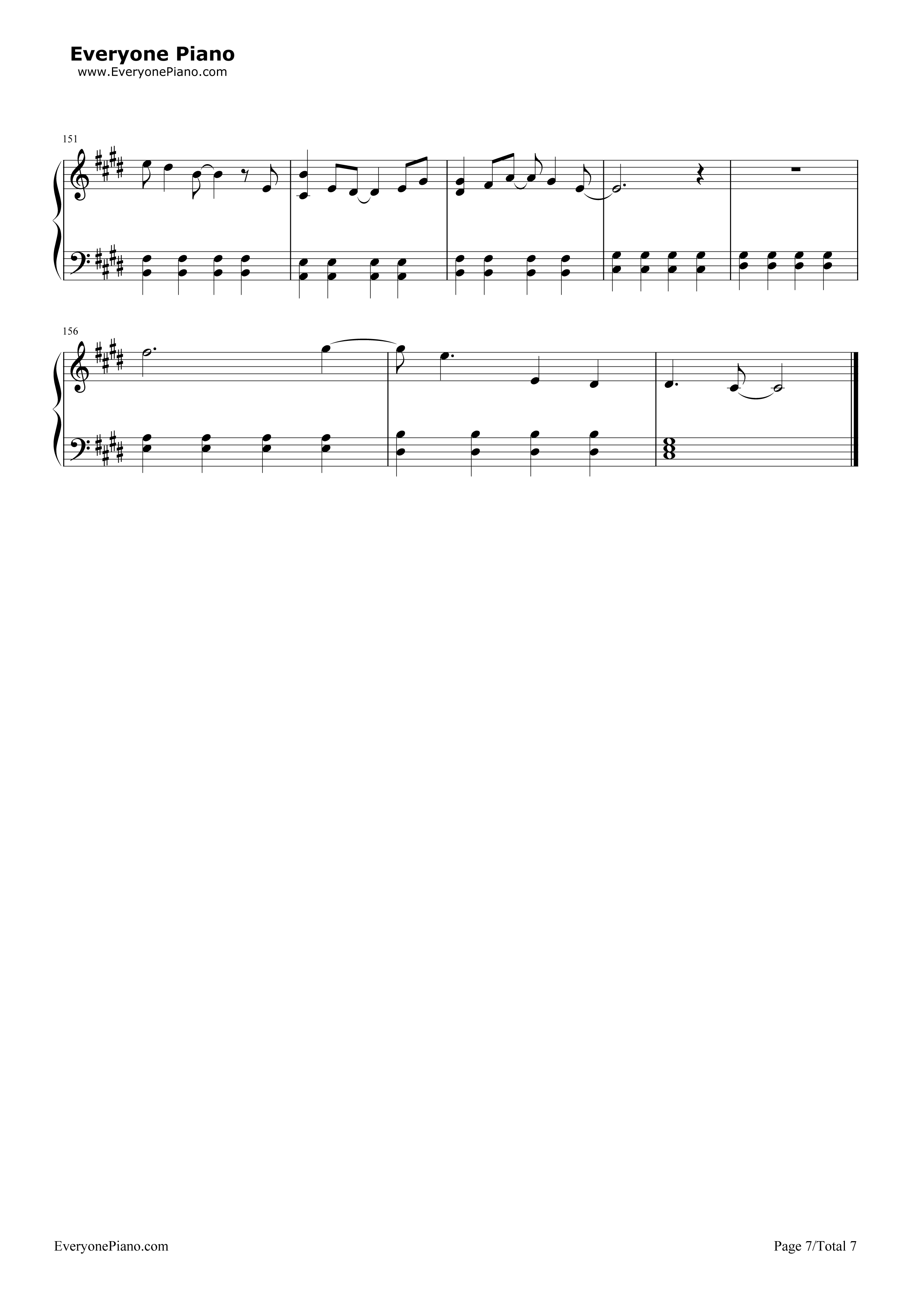 Glamorous_Sky钢琴谱_中岛美嘉