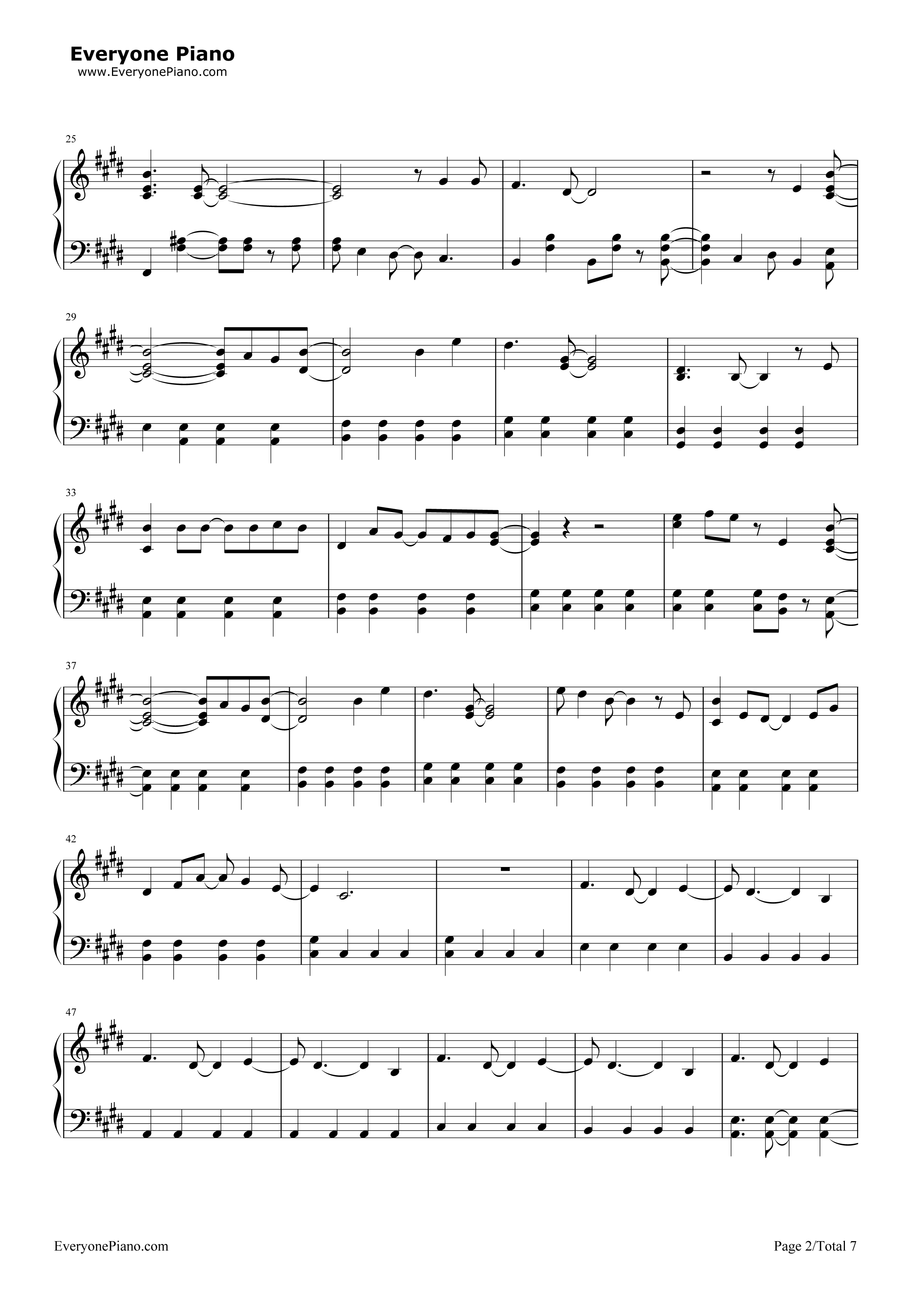 Glamorous_Sky钢琴谱_中岛美嘉