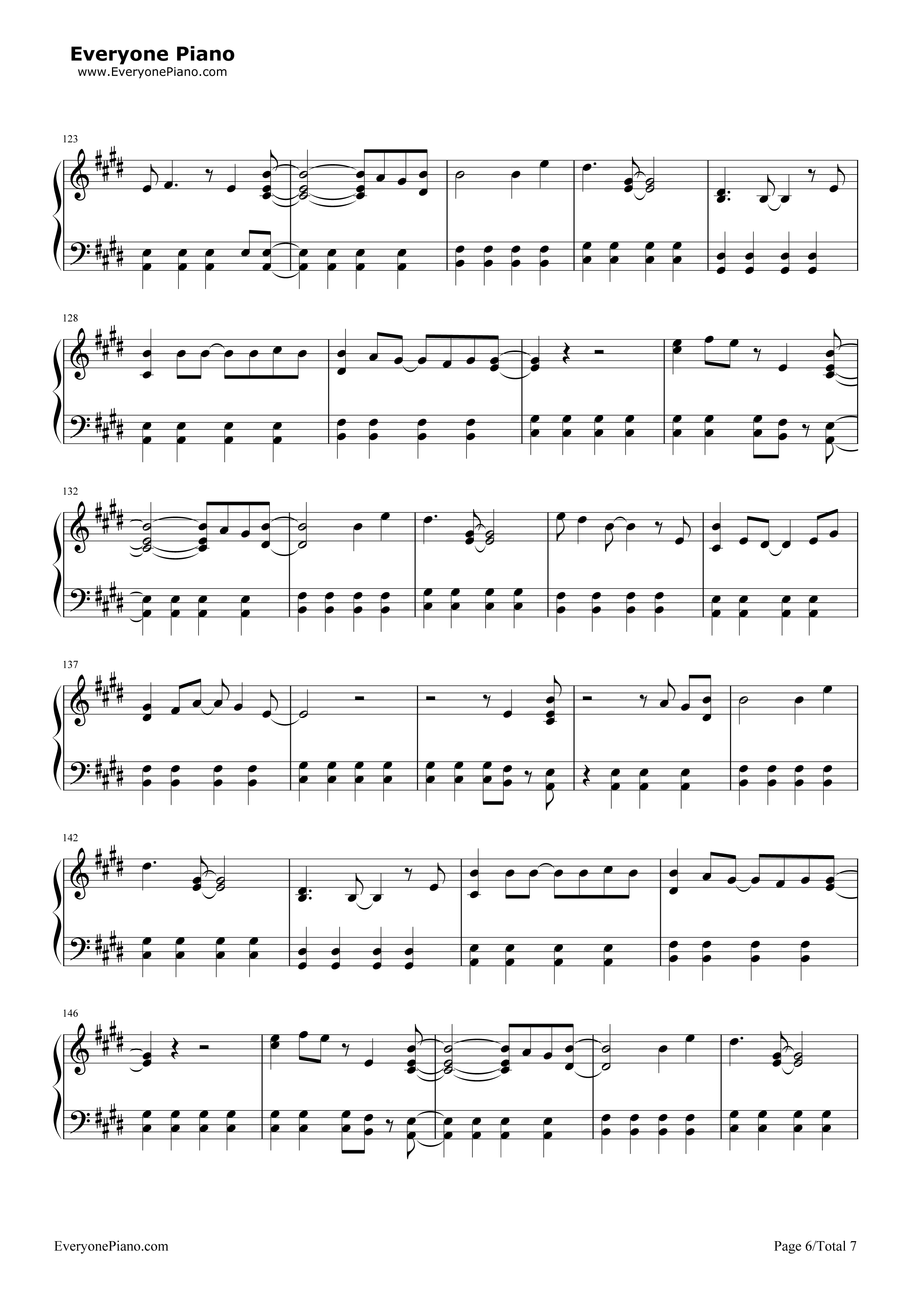 Glamorous_Sky钢琴谱_中岛美嘉