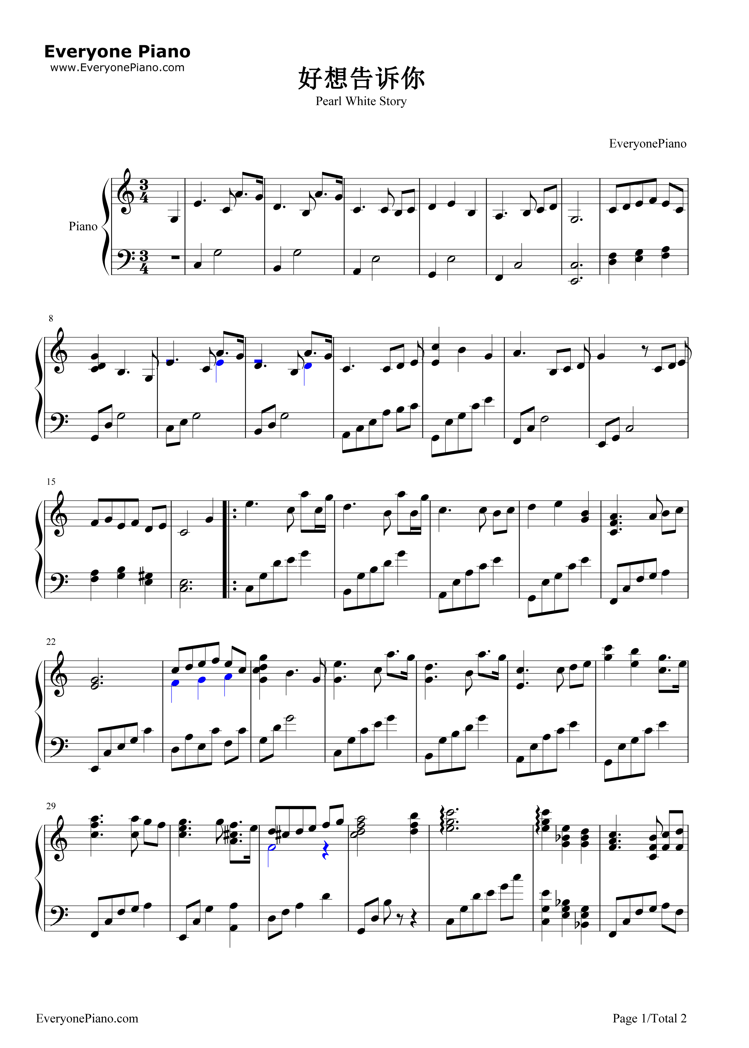 Pearl_White_Story钢琴谱_S.E.N.S.