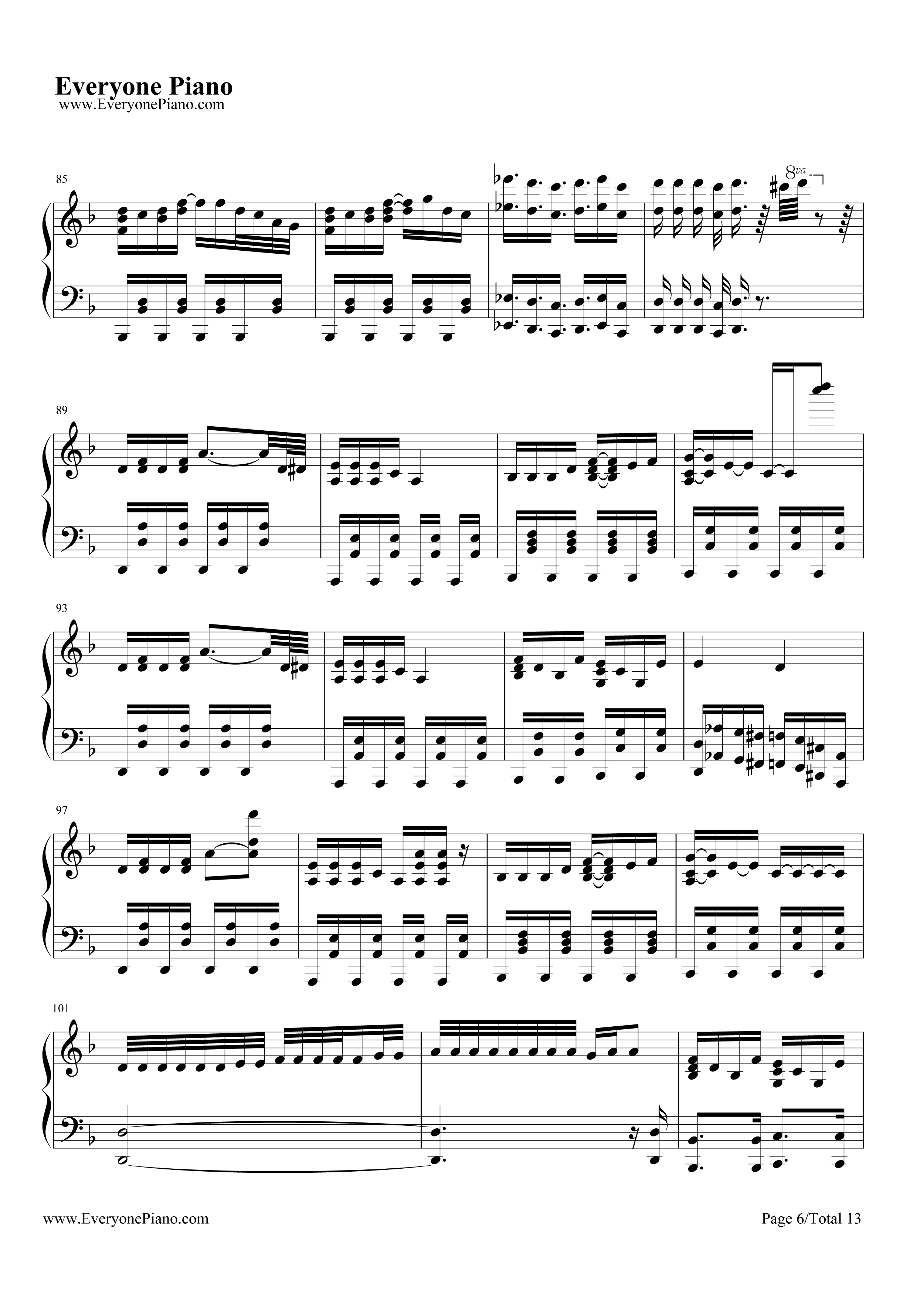 琪露诺的完美算术教室钢琴谱_藤咲かりん