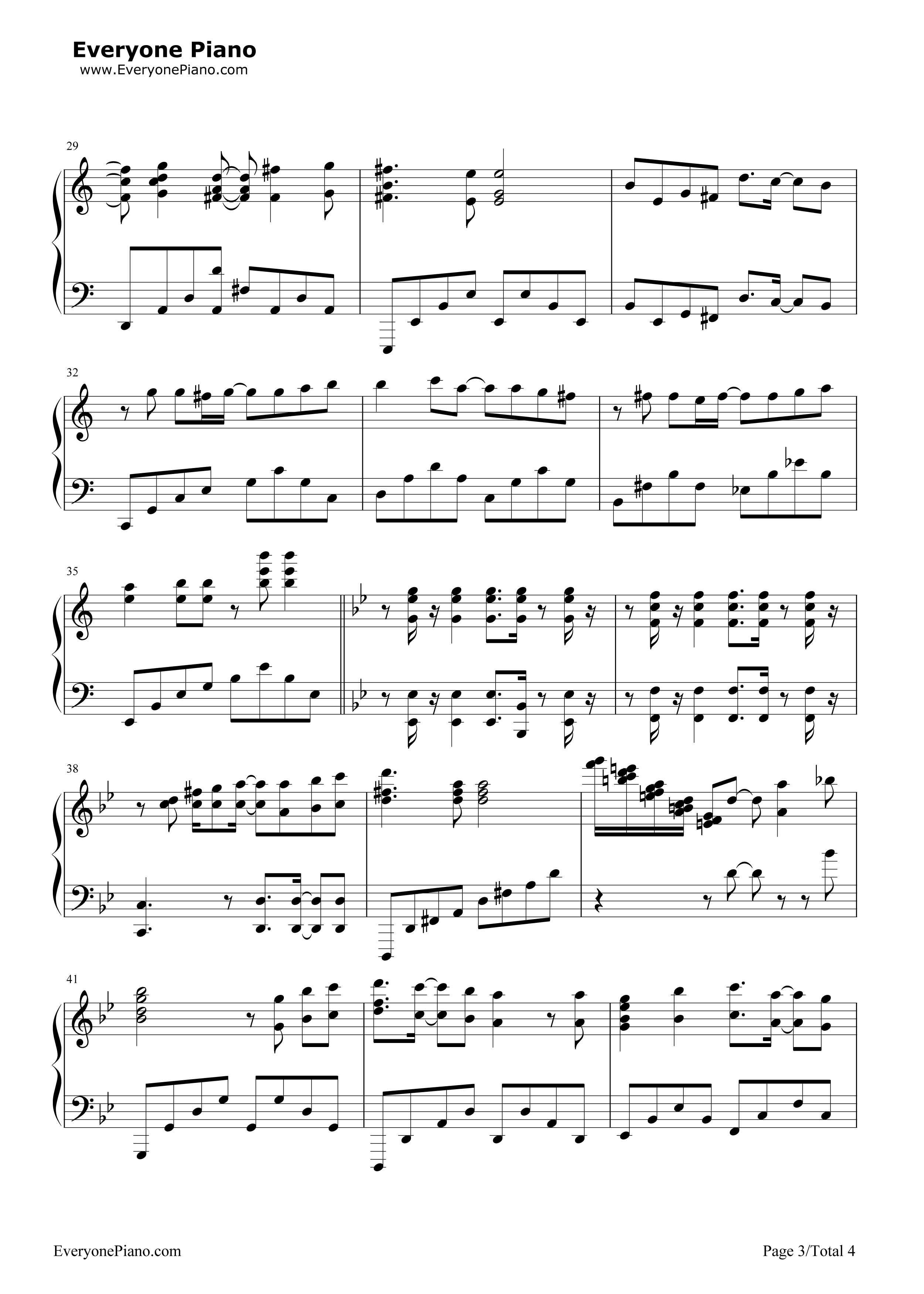 UNISONIA钢琴谱_TRUE