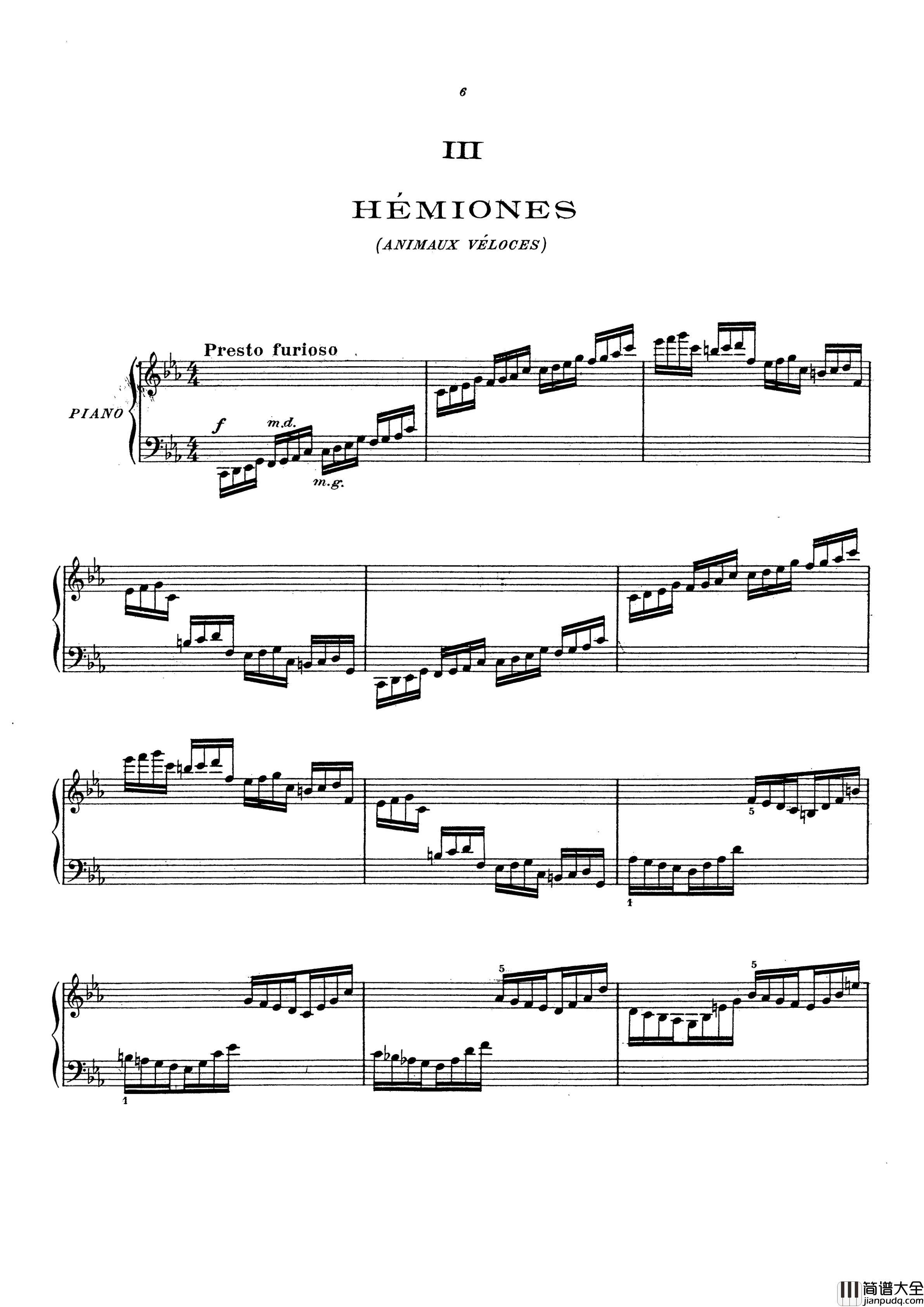 动物狂欢节钢琴谱