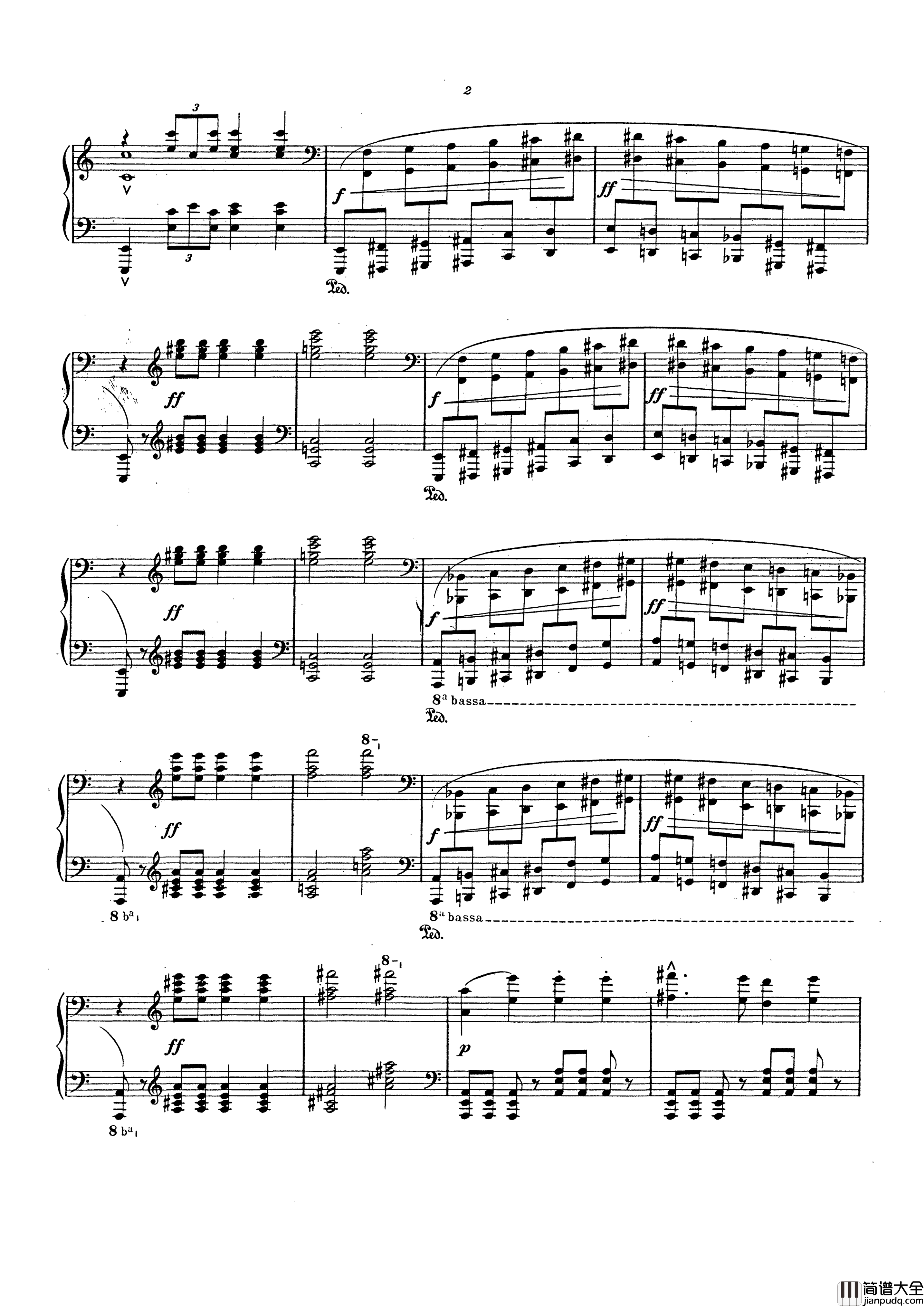 动物狂欢节钢琴谱