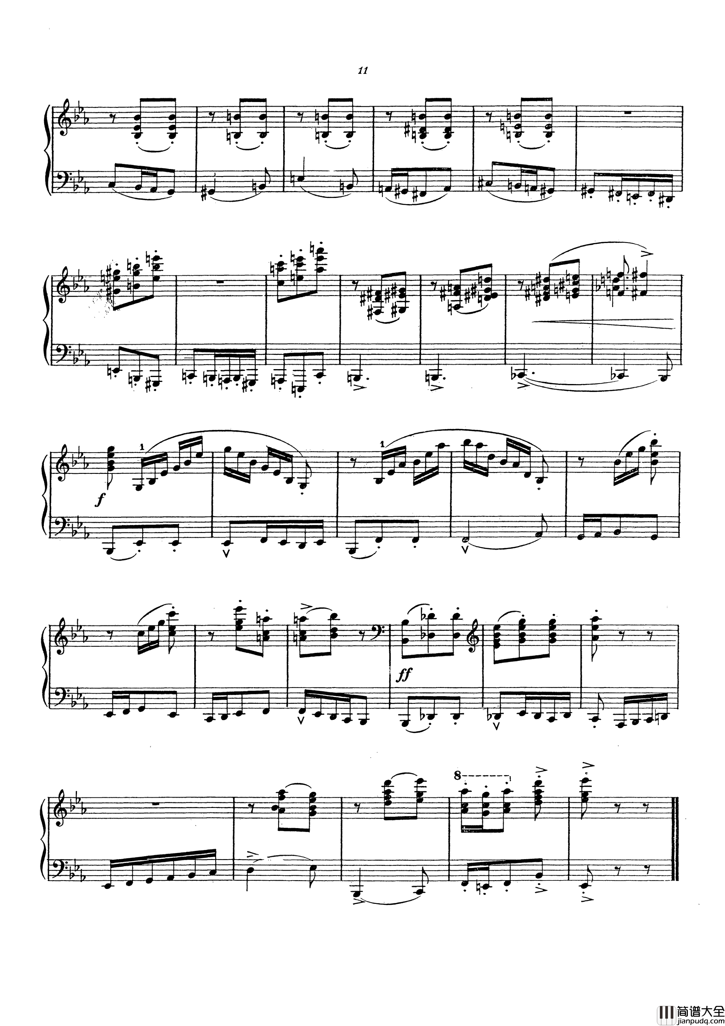 动物狂欢节钢琴谱