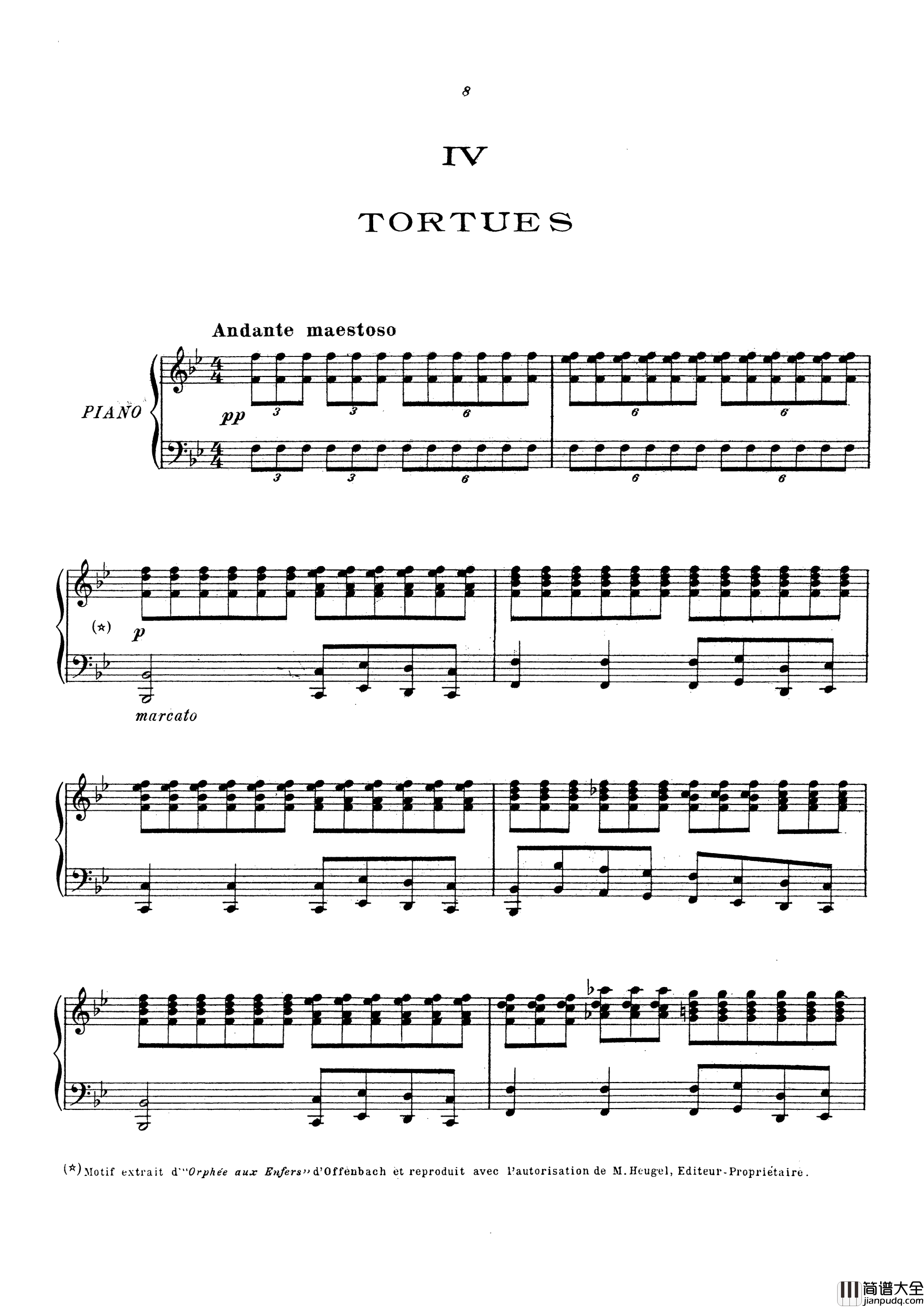 动物狂欢节钢琴谱