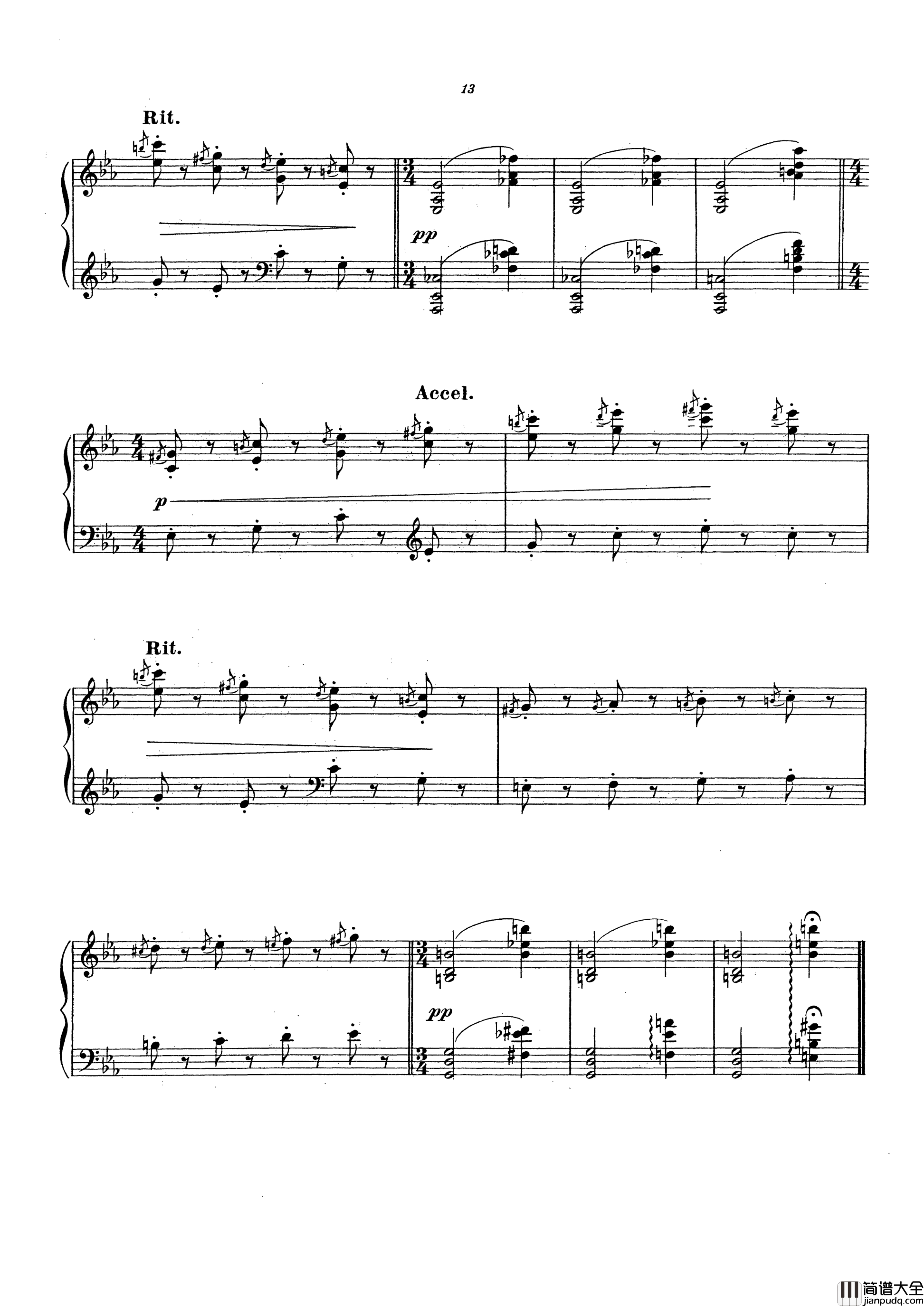 动物狂欢节钢琴谱