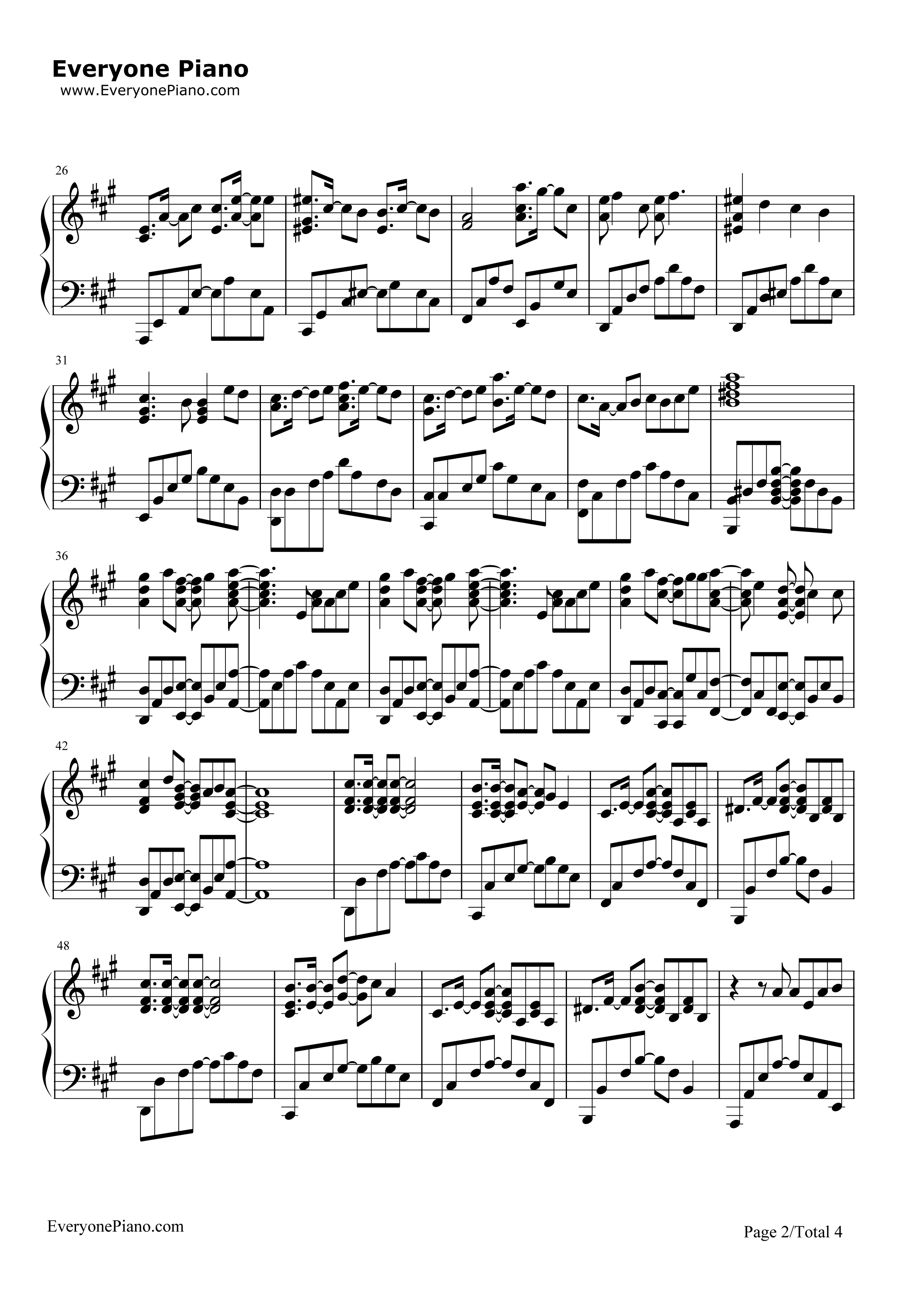 疾走钢琴谱_ANZAI