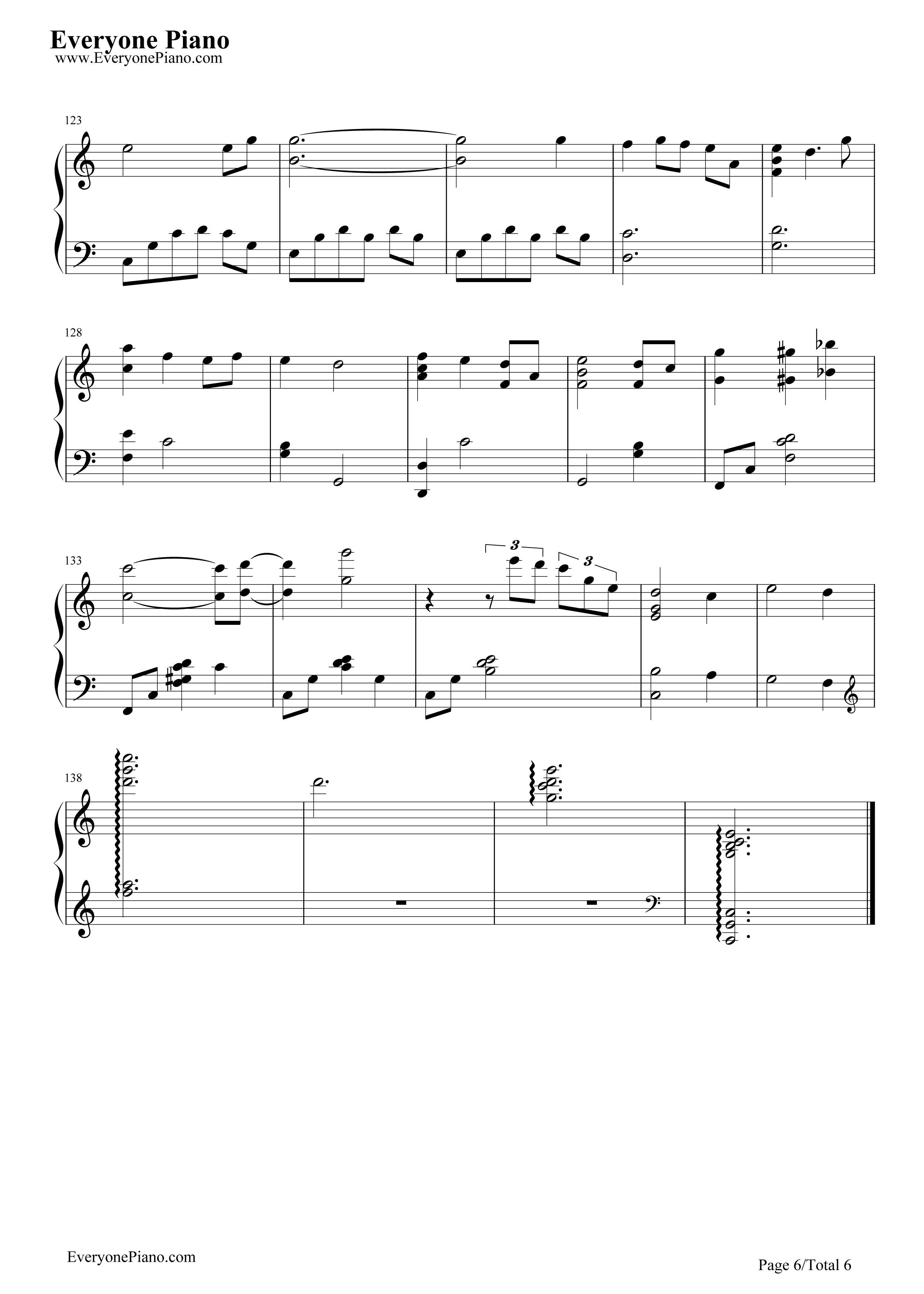 世界的约定钢琴谱_倍赏千恵子