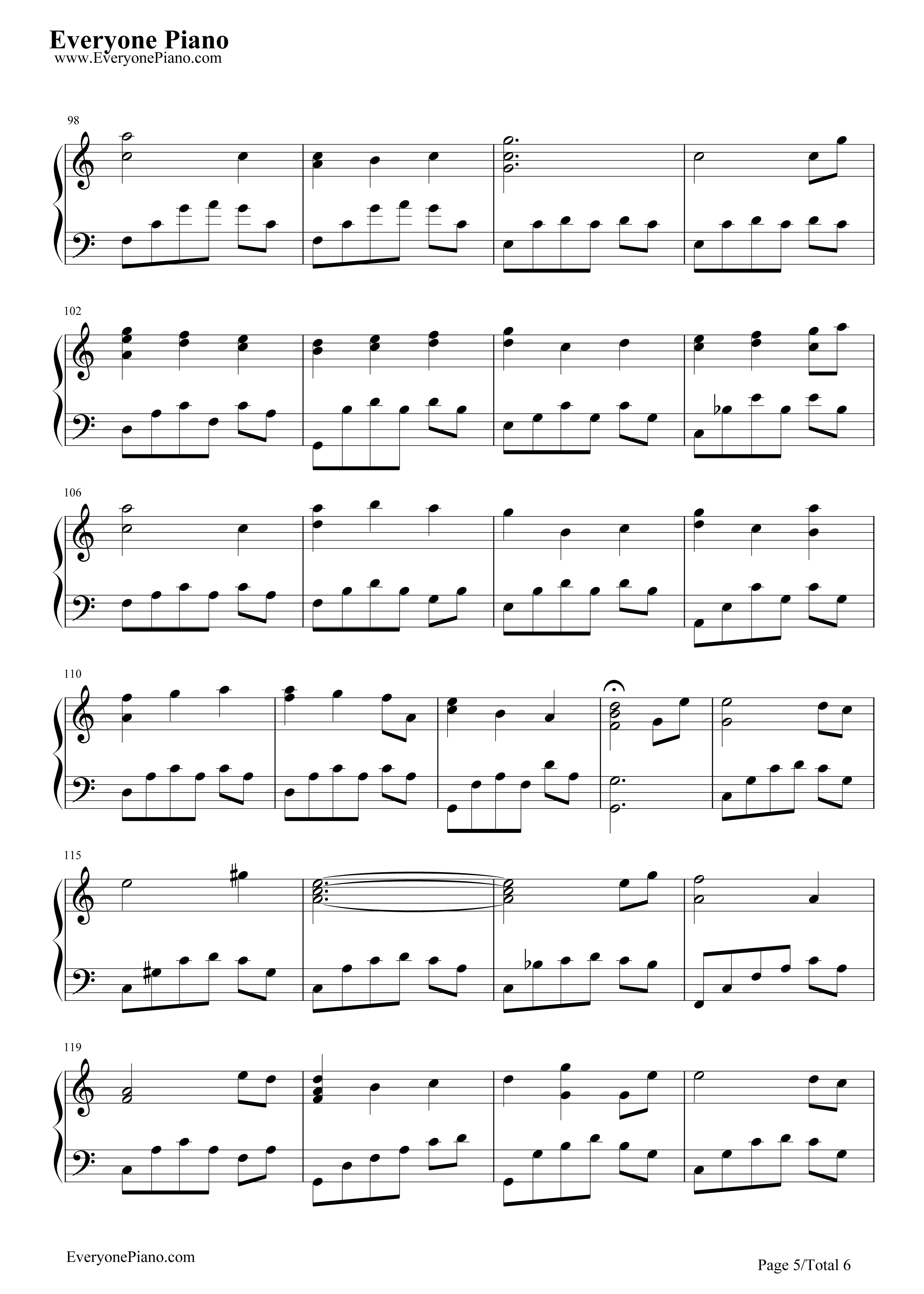 世界的约定钢琴谱_倍赏千恵子