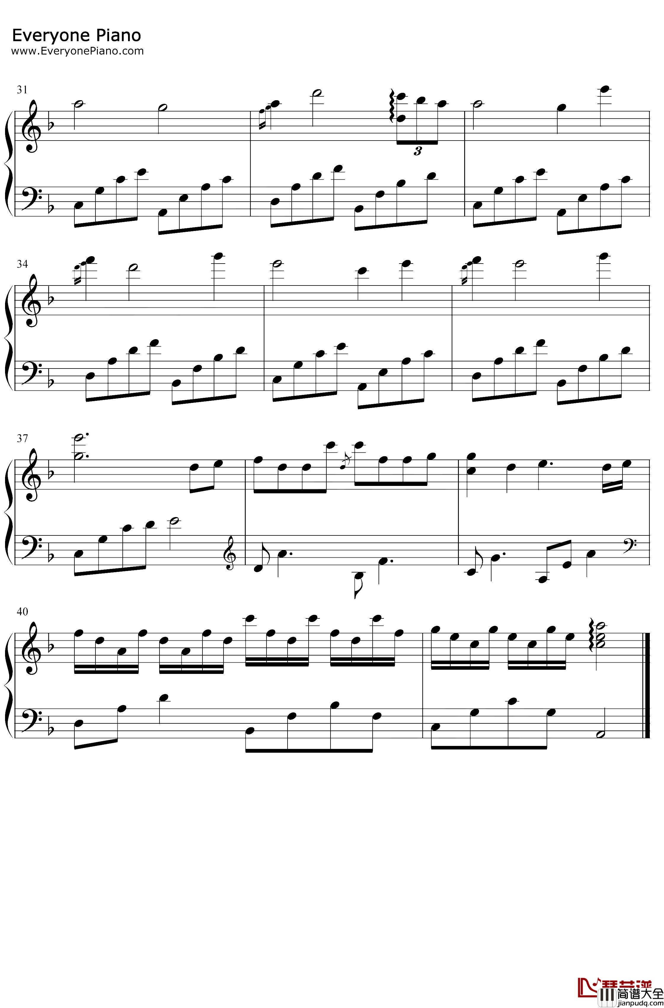 Reset钢琴谱_TigerJK_WhoAreYou_学校2015插曲