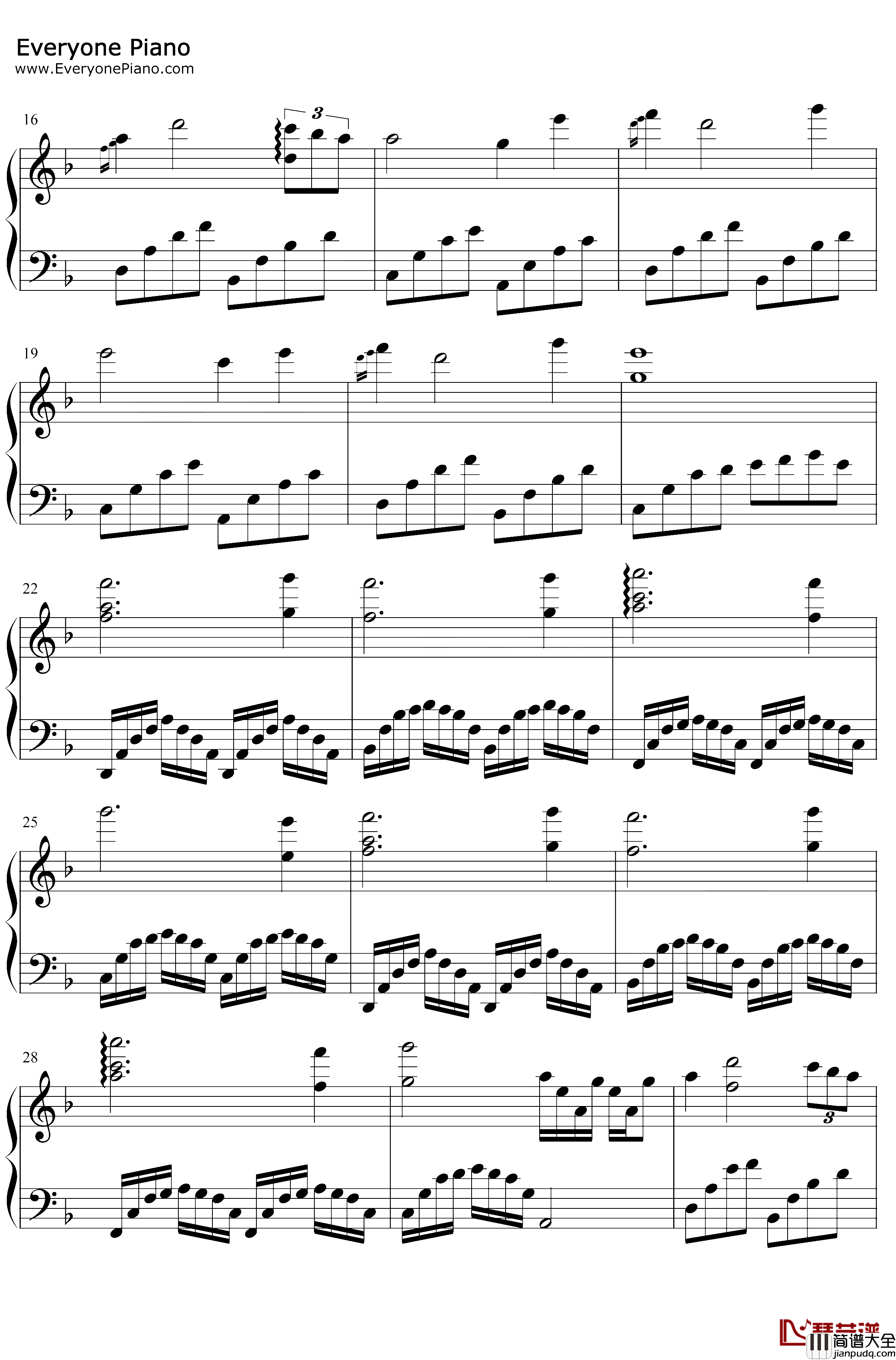 Reset钢琴谱_TigerJK_WhoAreYou_学校2015插曲