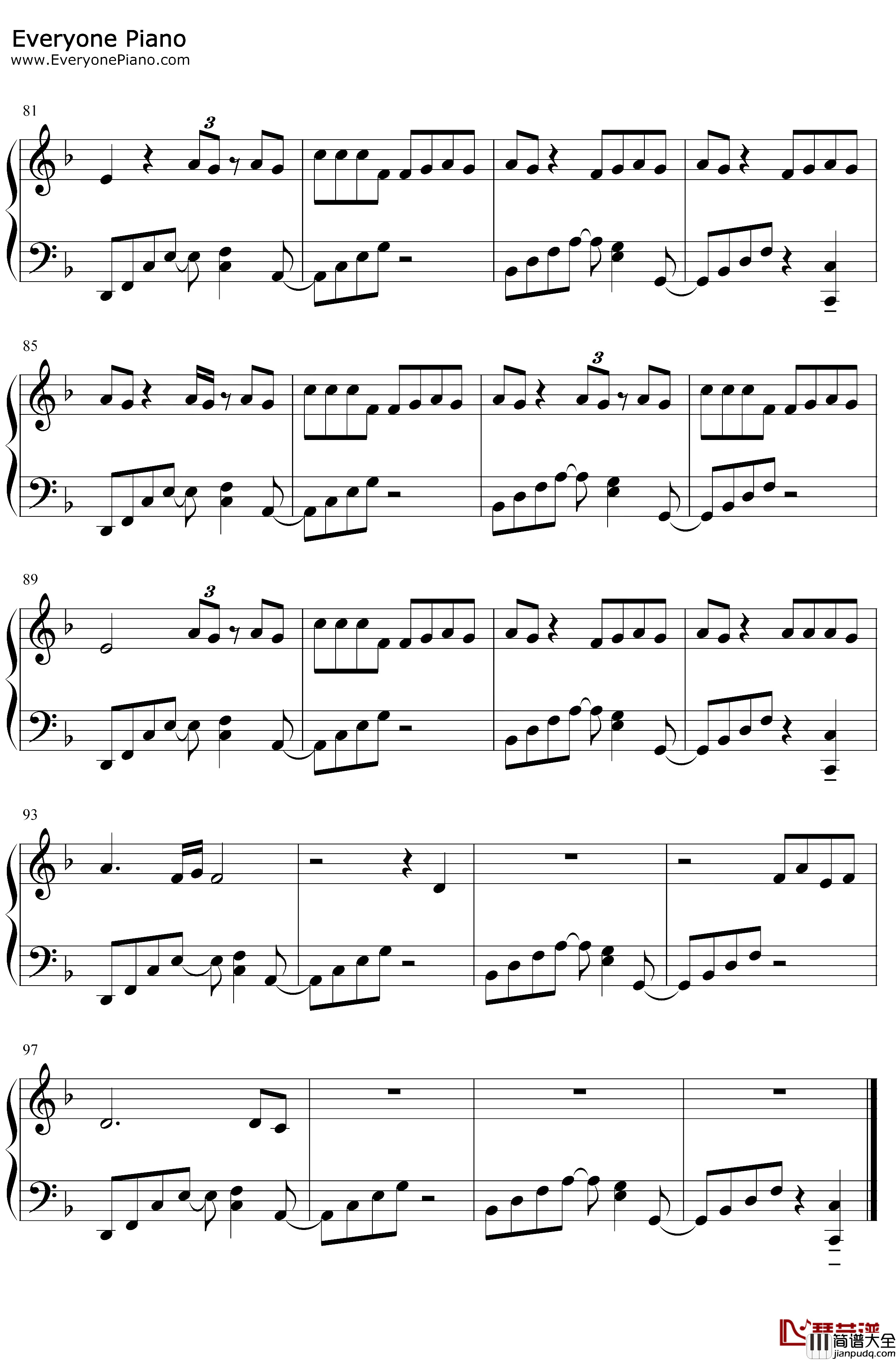 Positions钢琴谱_ArianaGrande_ArianaGrande