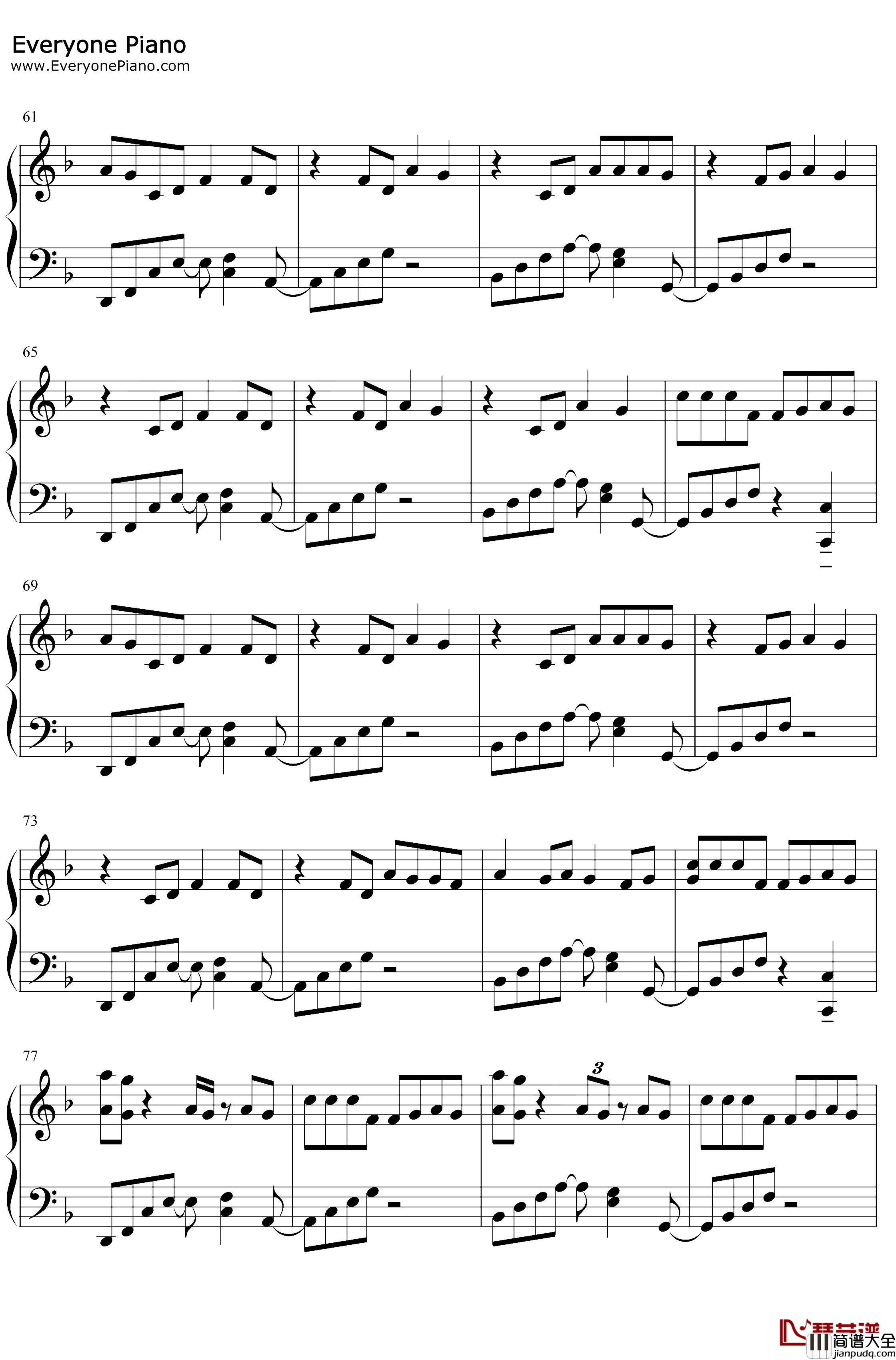 Positions钢琴谱_ArianaGrande_ArianaGrande