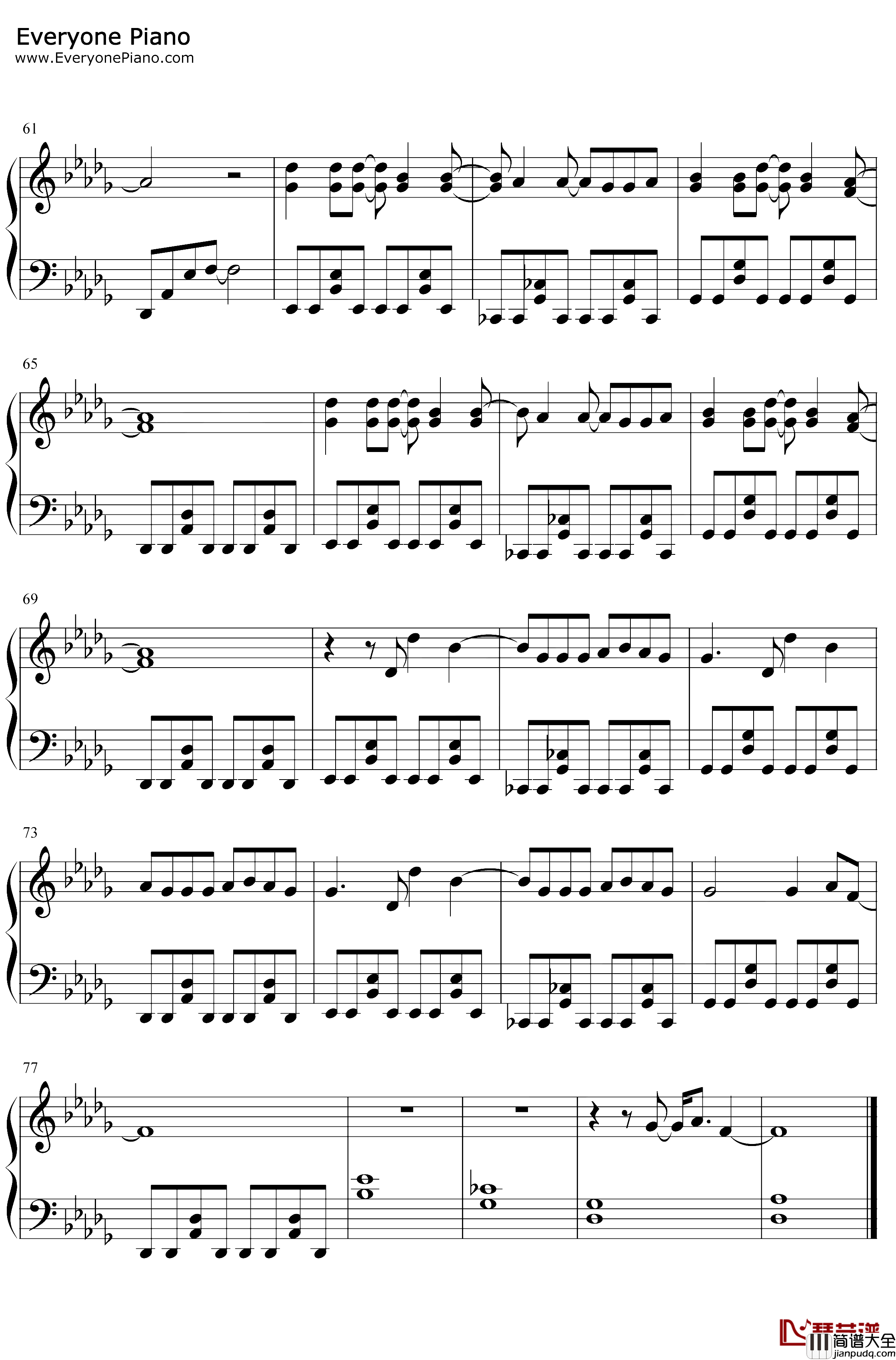 Moon钢琴谱_金硕珍防弹少年团_防弹少年团_金硕珍