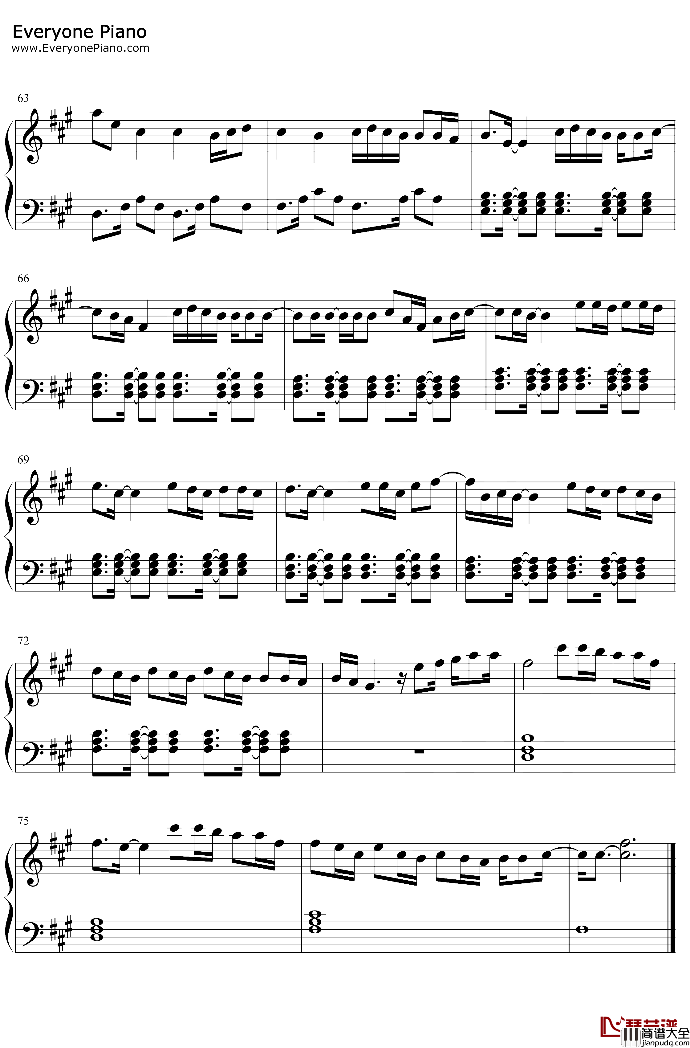 Un_Dia_One_Day钢琴谱_JBalvinDuaLipaBadBunnyTainy_UnDiaOneDay