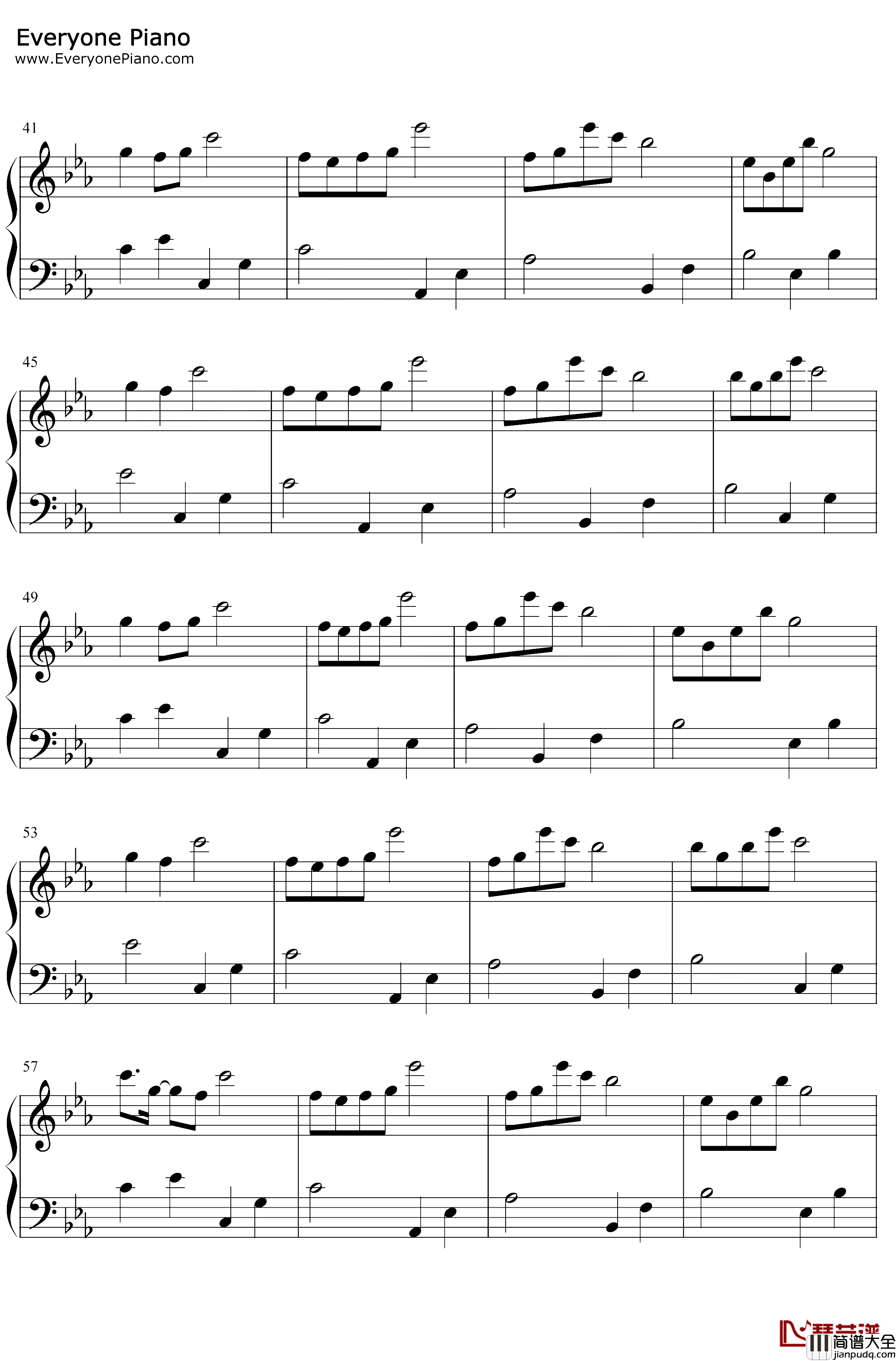 爱上你的微笑钢琴谱_李哈哈_纯音乐