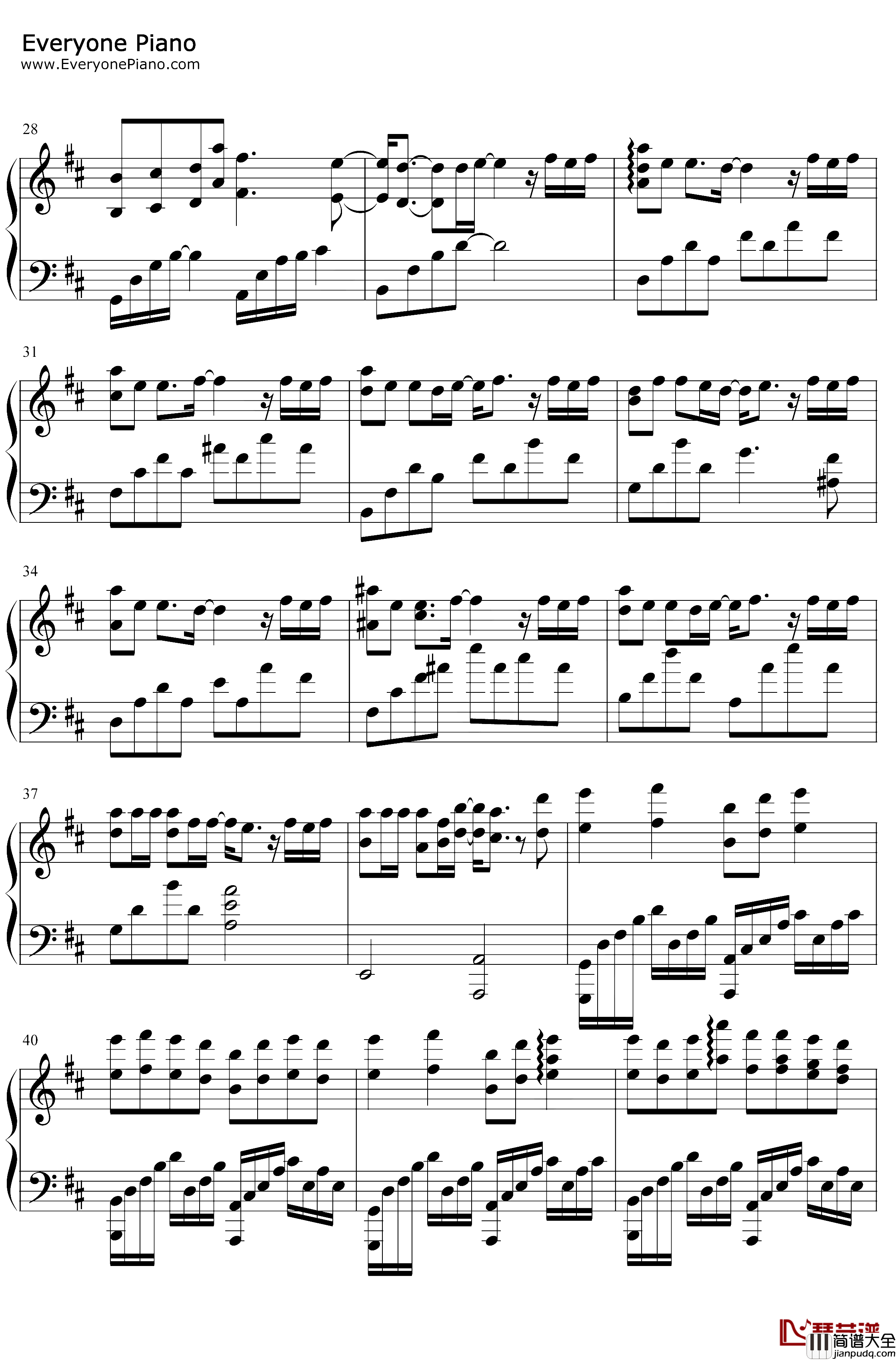 隔岸钢琴谱_姚六一_完美版_抖音古风热歌