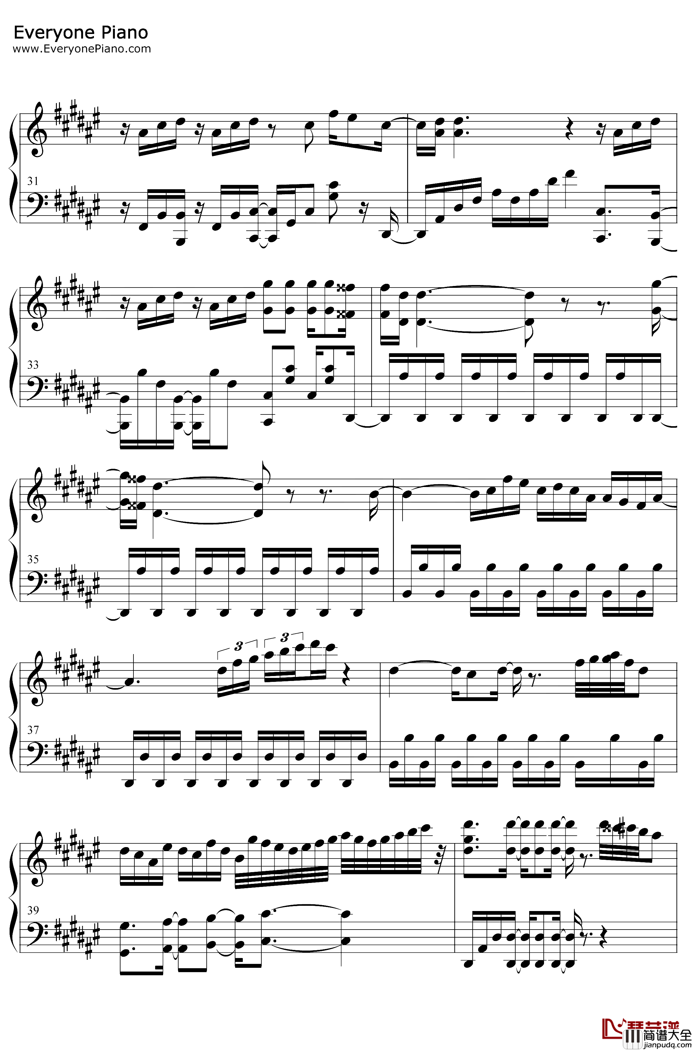 Nameless_Story钢琴谱_岸田教团_THE明星Rockets_某科学的超电磁炮TED