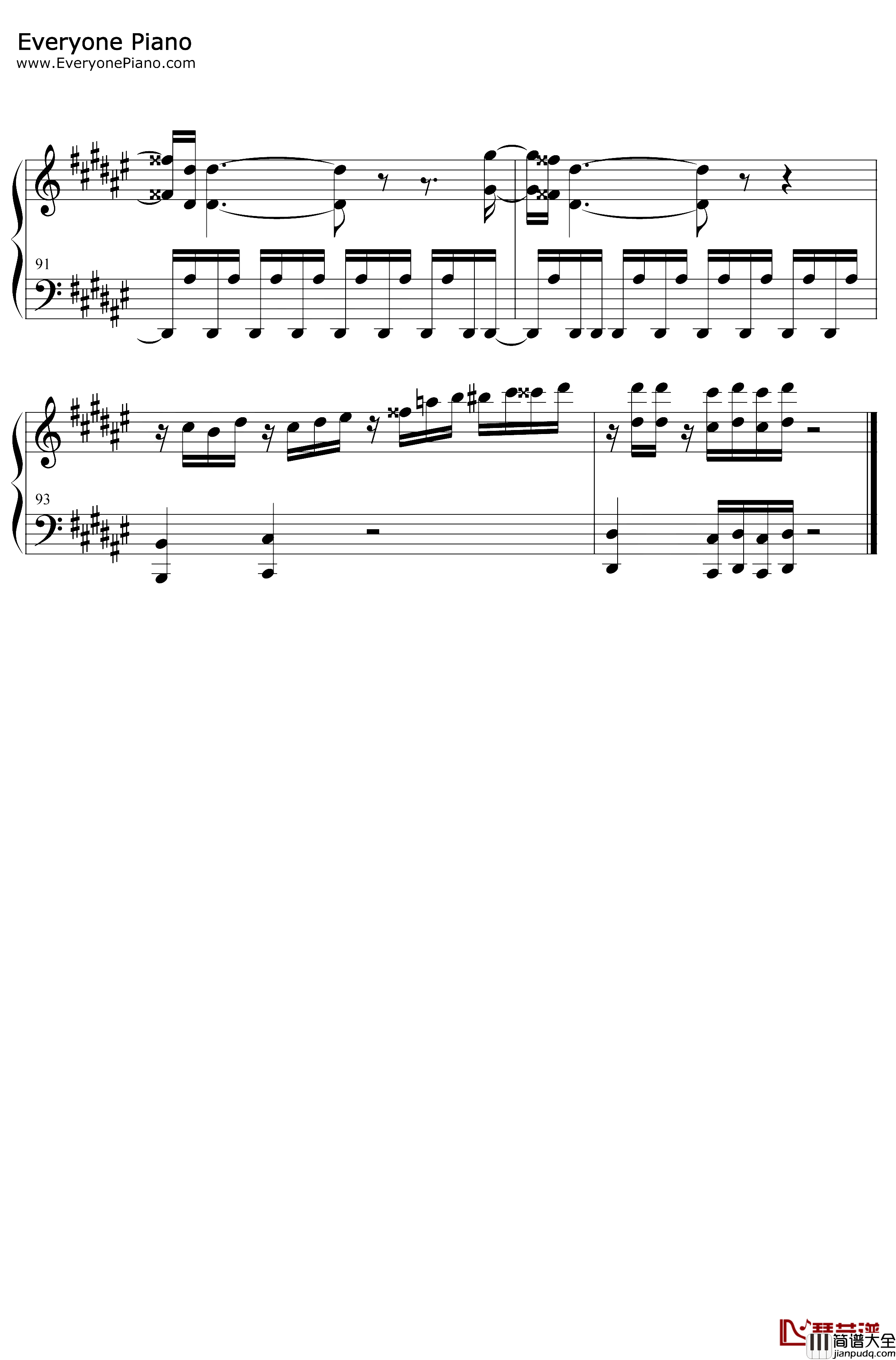 Nameless_Story钢琴谱_岸田教团_THE明星Rockets_某科学的超电磁炮TED