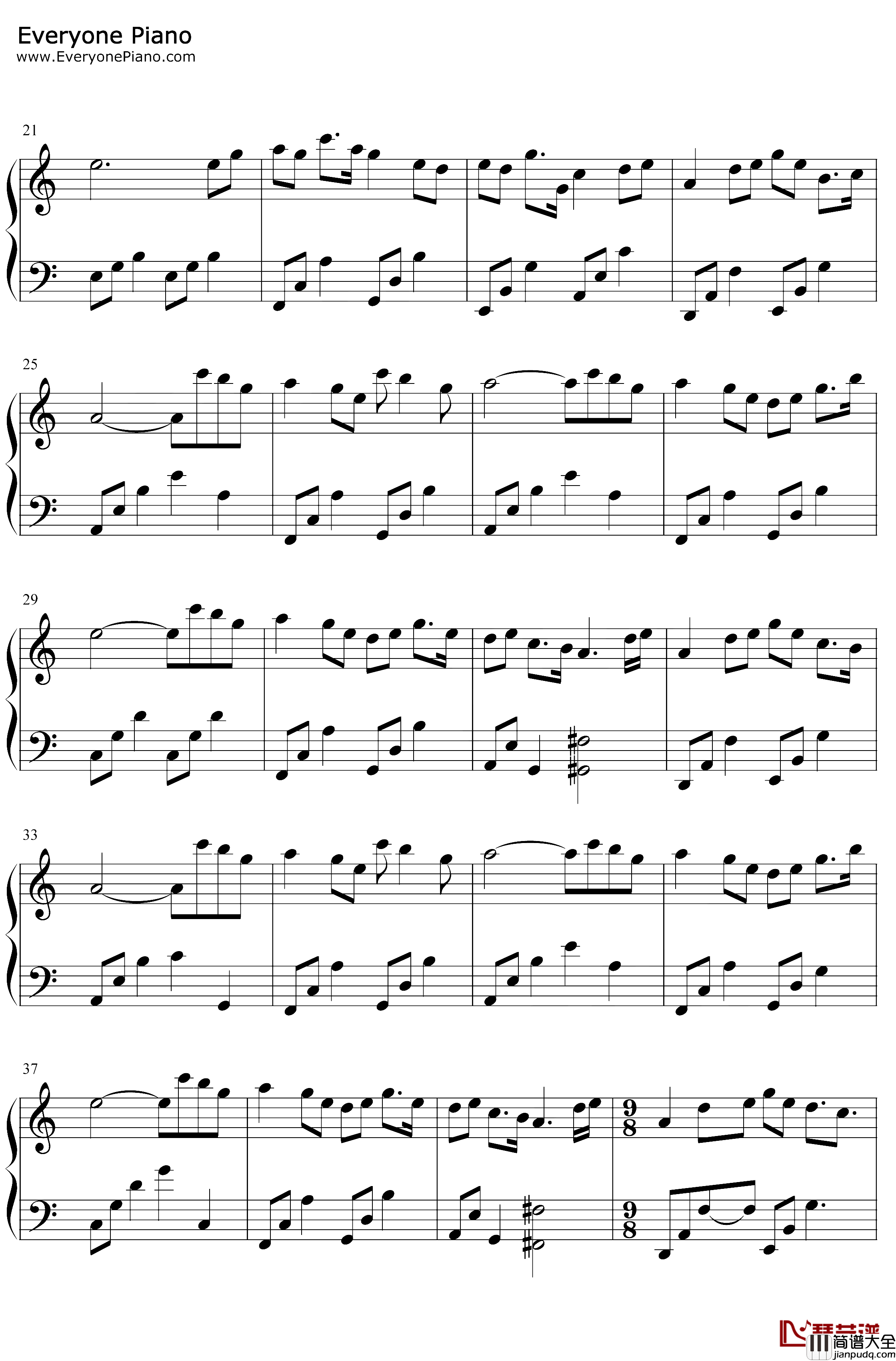 街道的寂寞钢琴谱_石进_C调简单版