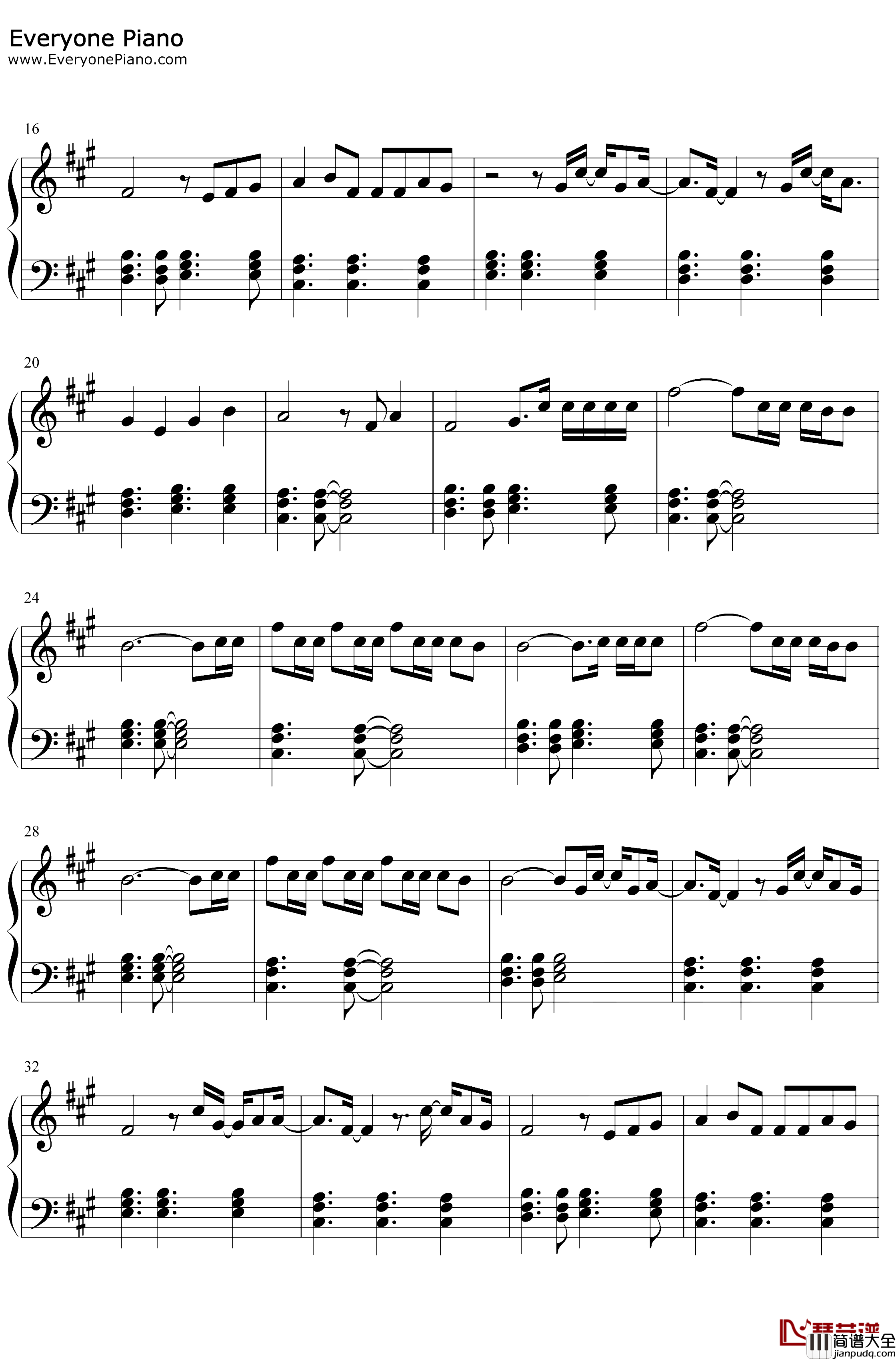 Fever钢琴谱_DuaLipaAngèle_DuaLipaftAngèle