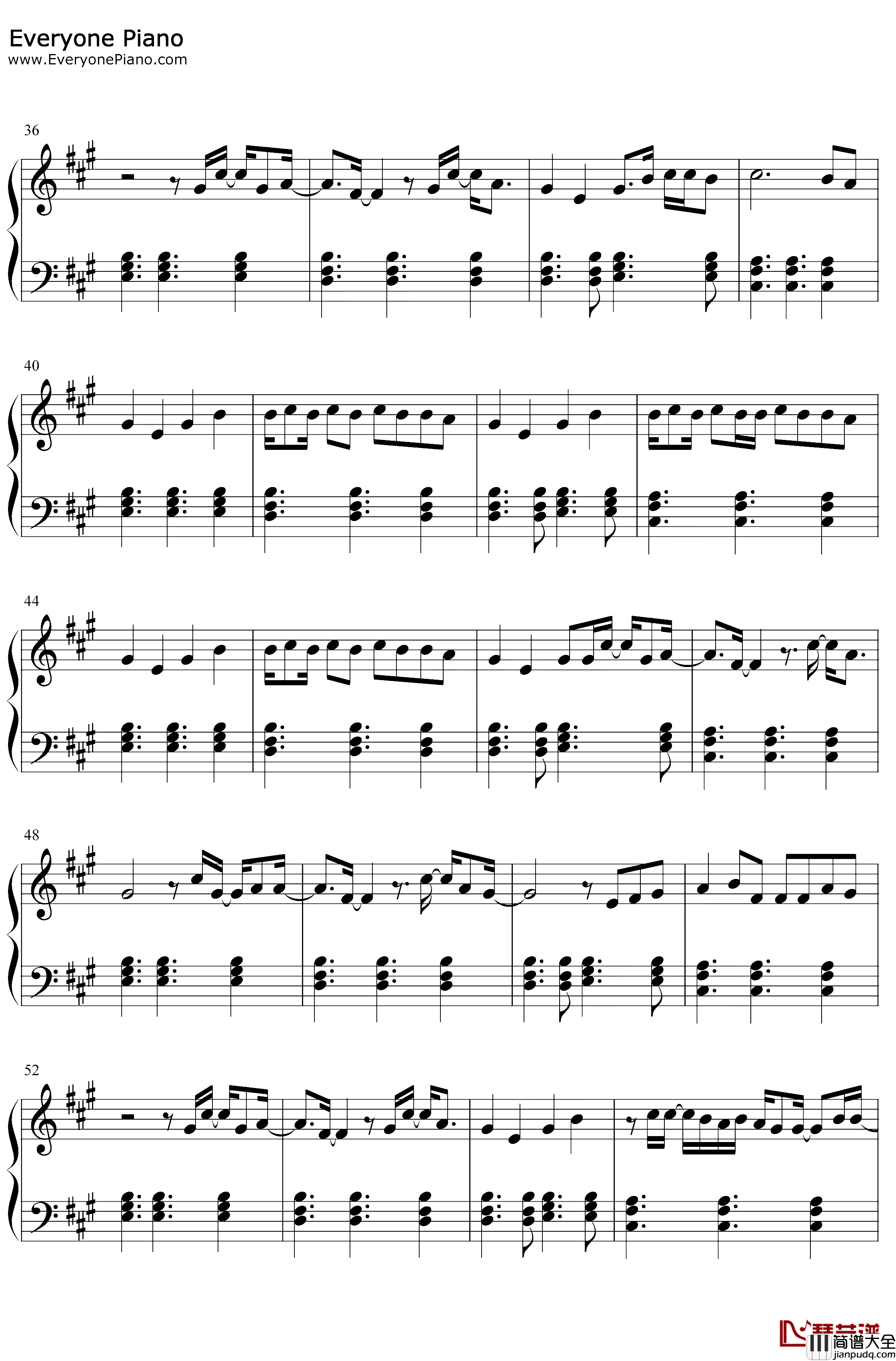 Fever钢琴谱_DuaLipaAngèle_DuaLipaftAngèle