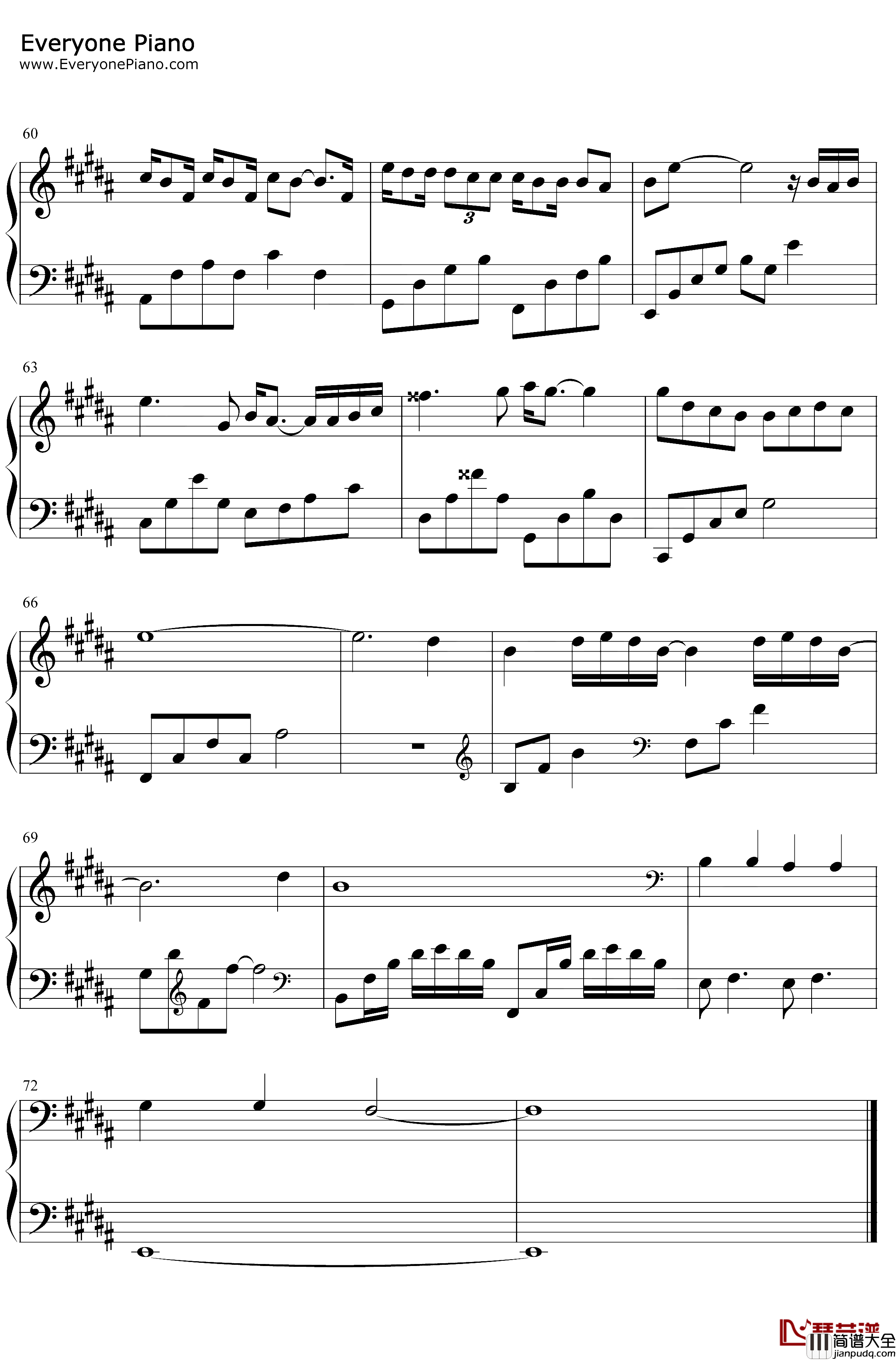 幸存者钢琴谱_林俊杰_林俊杰