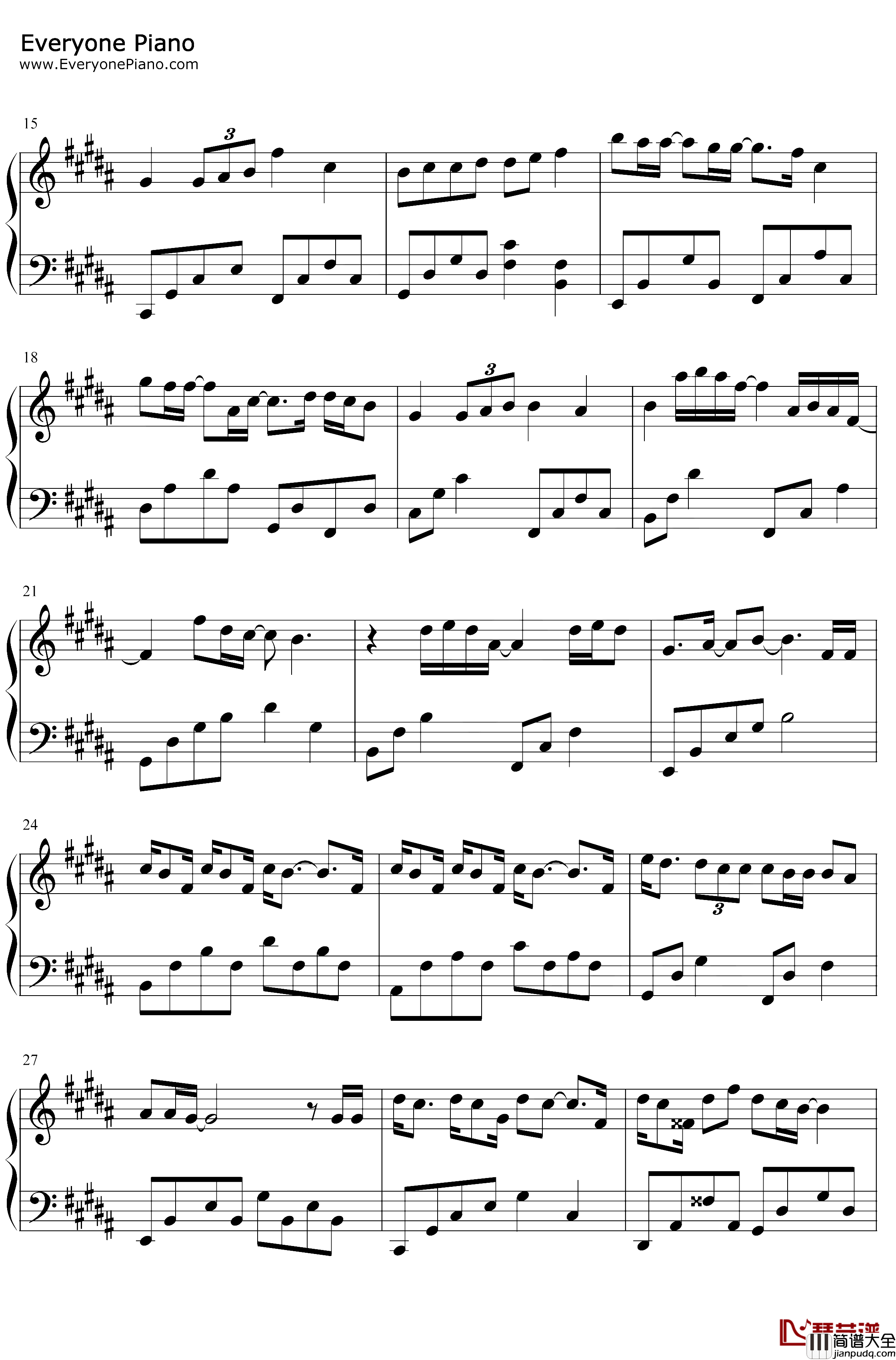 幸存者钢琴谱_林俊杰_林俊杰