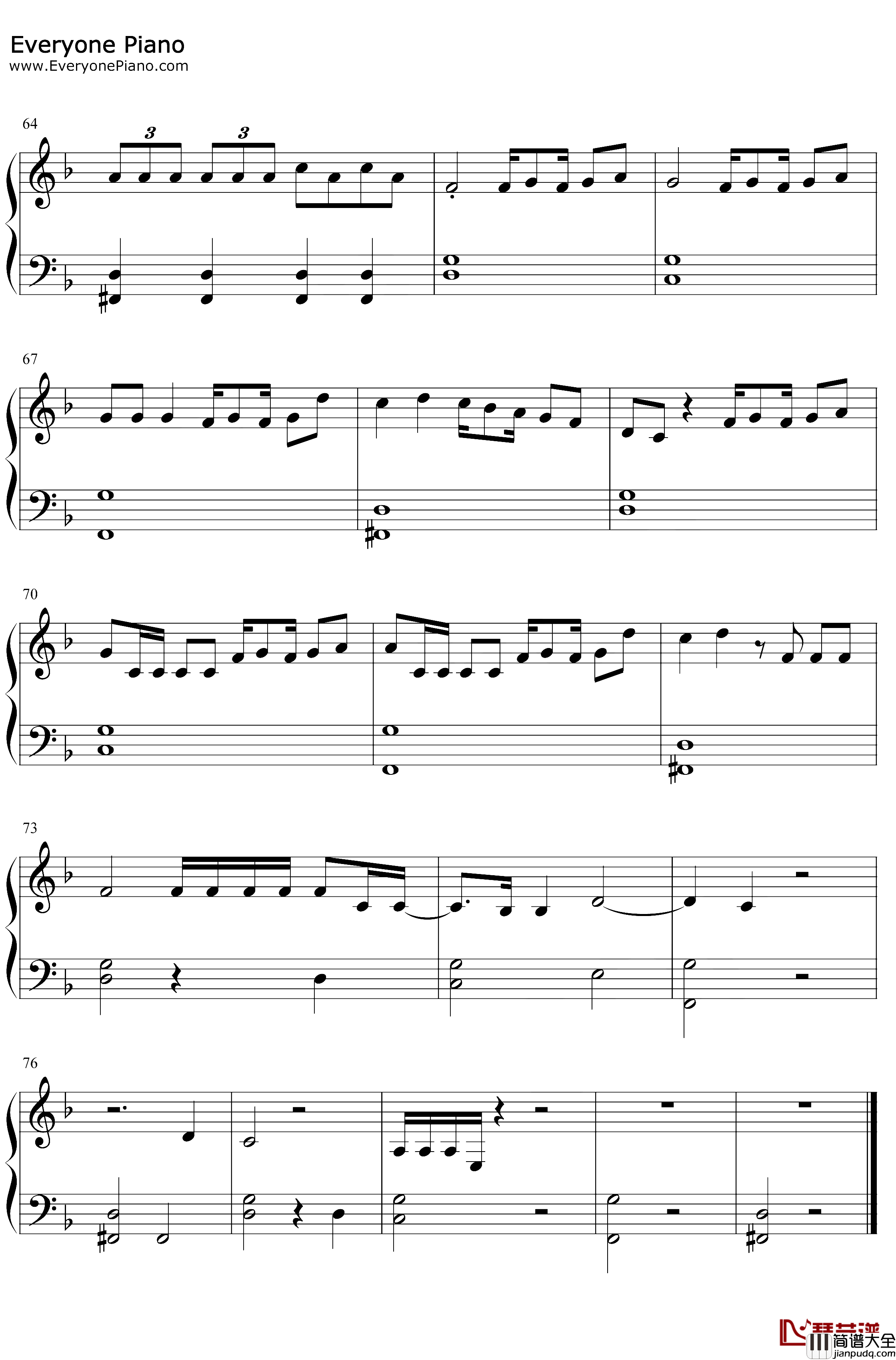 3435钢琴谱_ArianaGrande_ArianaGrande