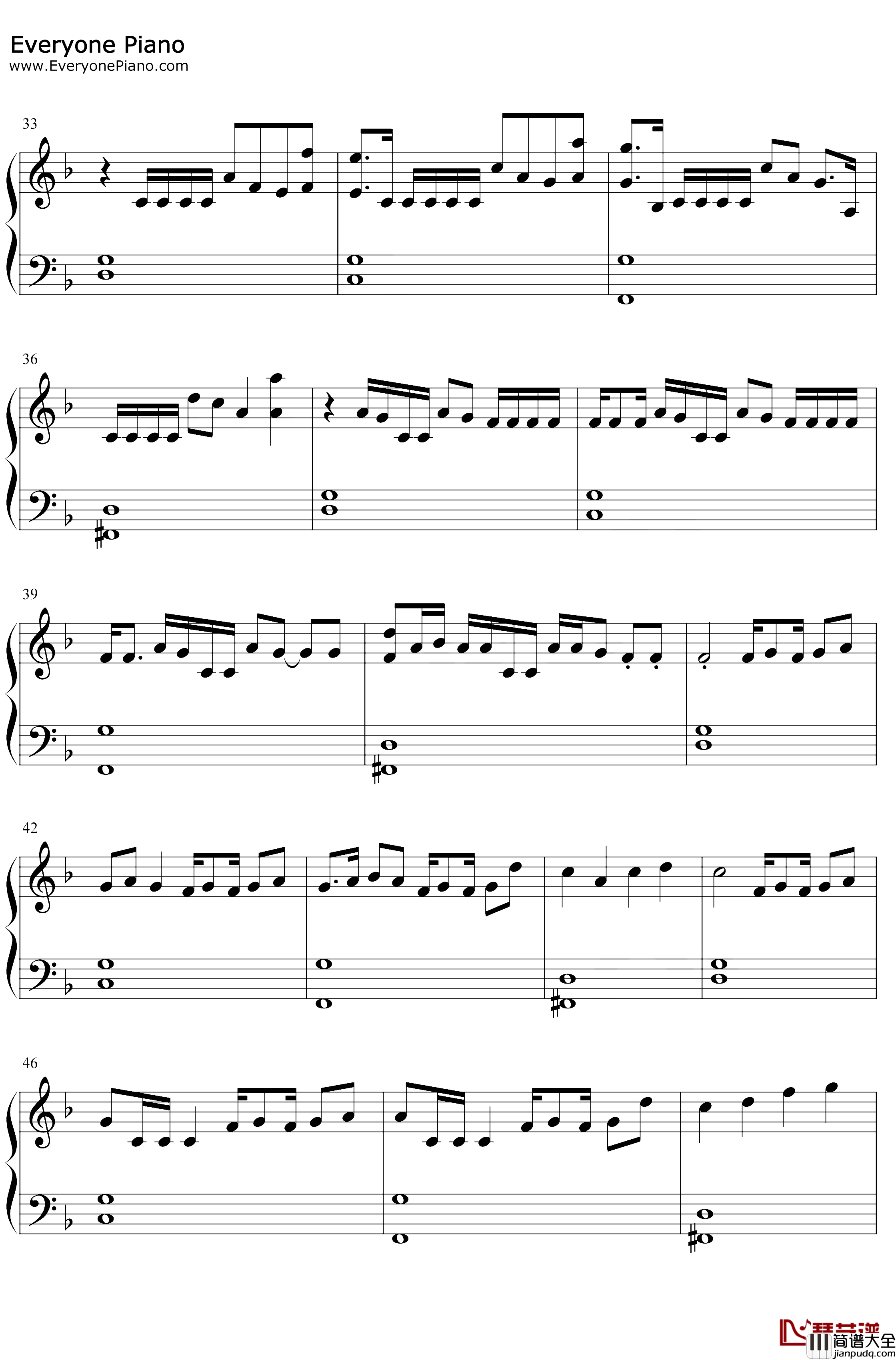 3435钢琴谱_ArianaGrande_ArianaGrande