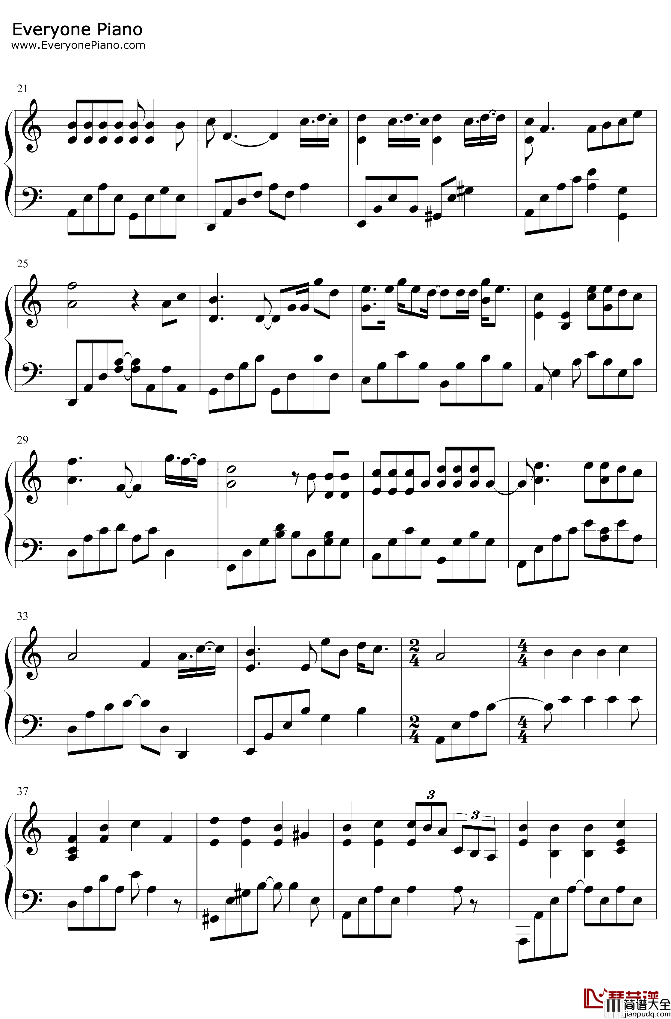 离开的那一些钢琴谱_林俊杰_林俊杰