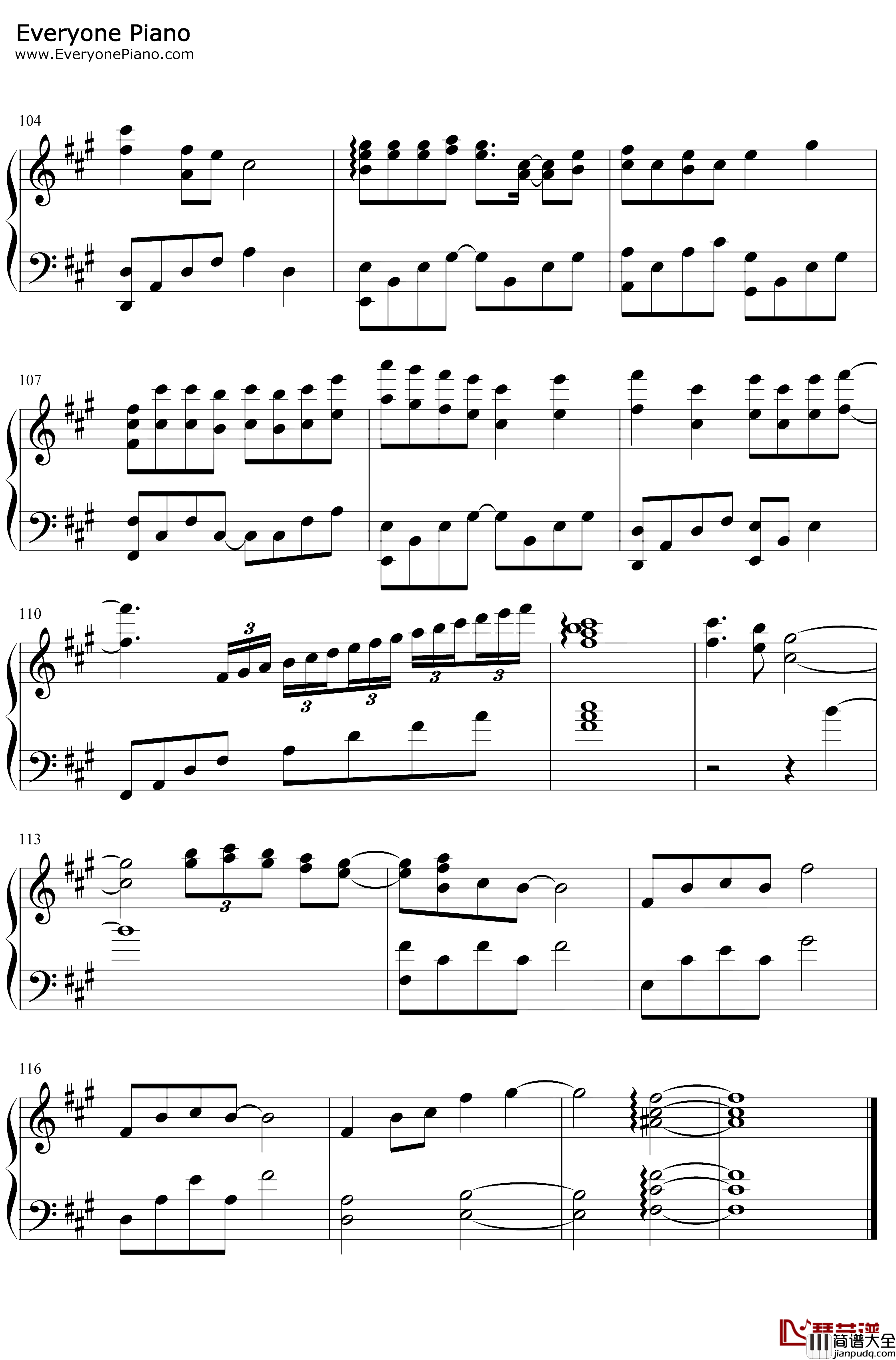 凉凉钢琴谱_张碧晨杨宗纬_完美版