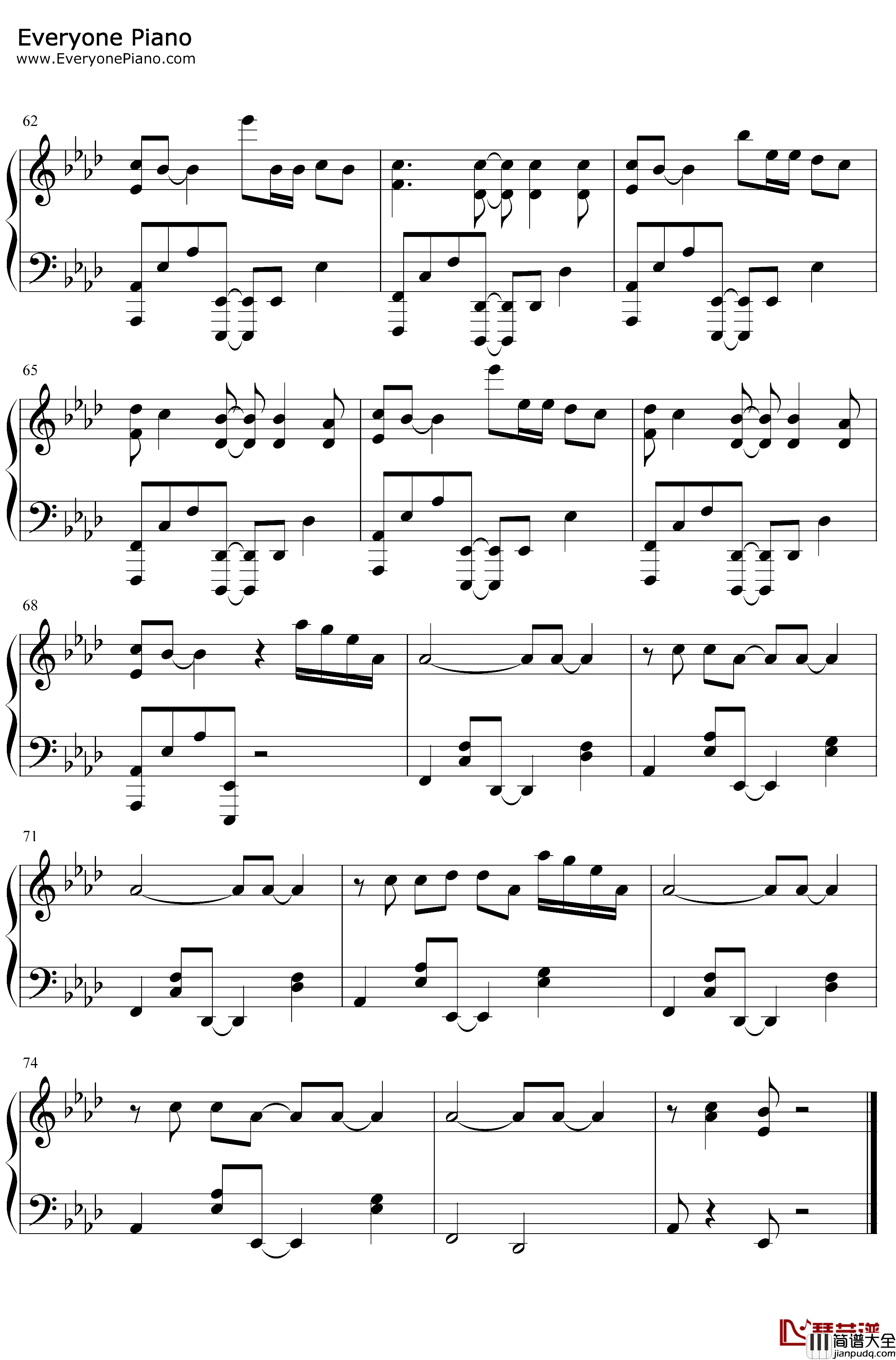 放个大招给你看钢琴谱_永彬Ryan.B_想把自己放进冰箱呆上一天没人阻挡_OPPOReno宣传曲