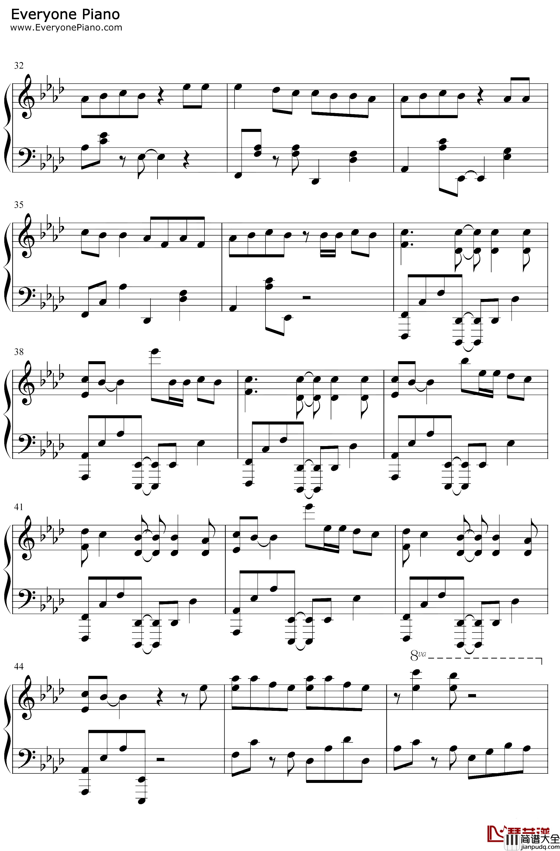 放个大招给你看钢琴谱_永彬Ryan.B_想把自己放进冰箱呆上一天没人阻挡_OPPOReno宣传曲