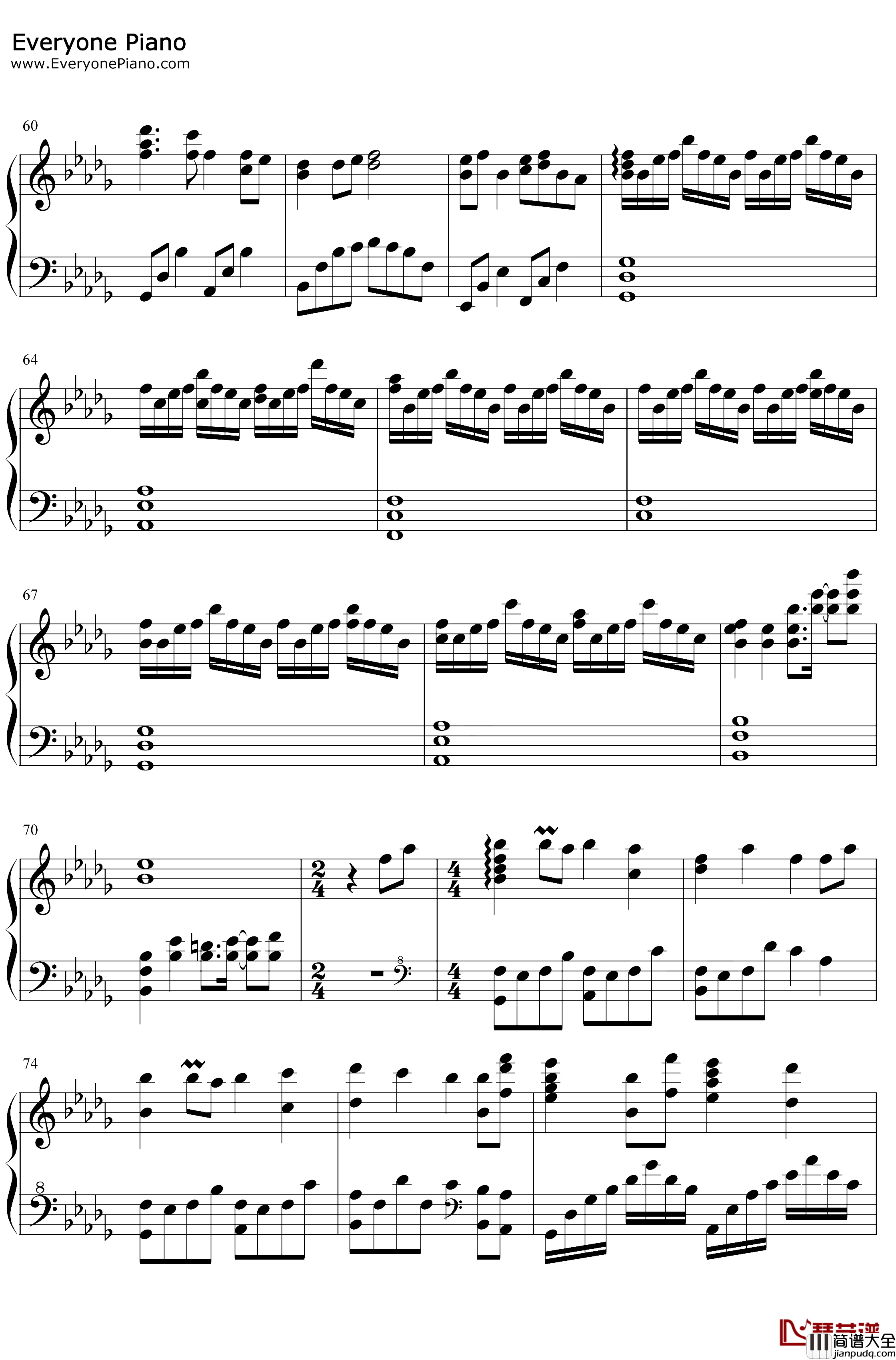 大鱼钢琴谱_周深_完美版