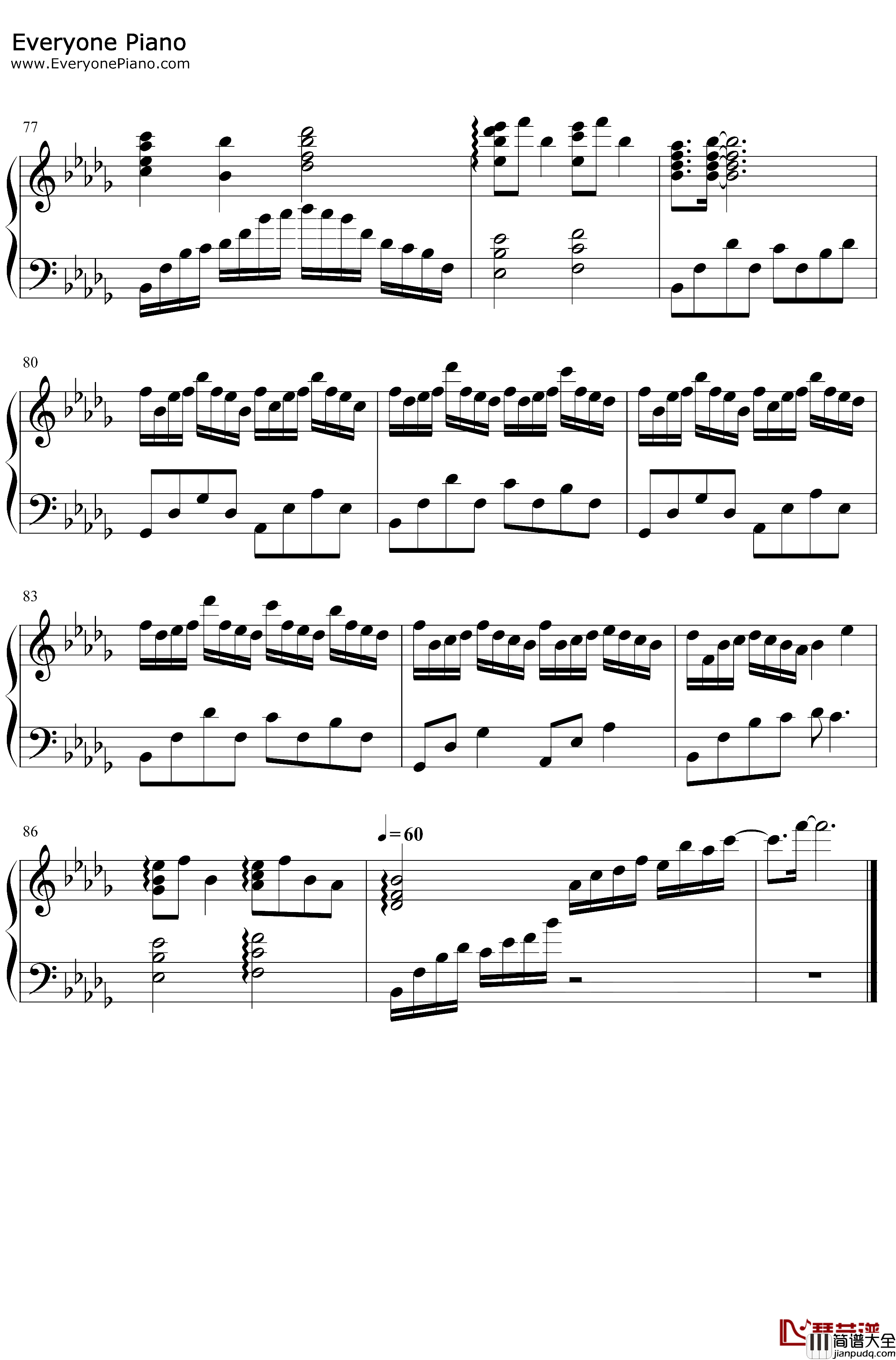 大鱼钢琴谱_周深_完美版