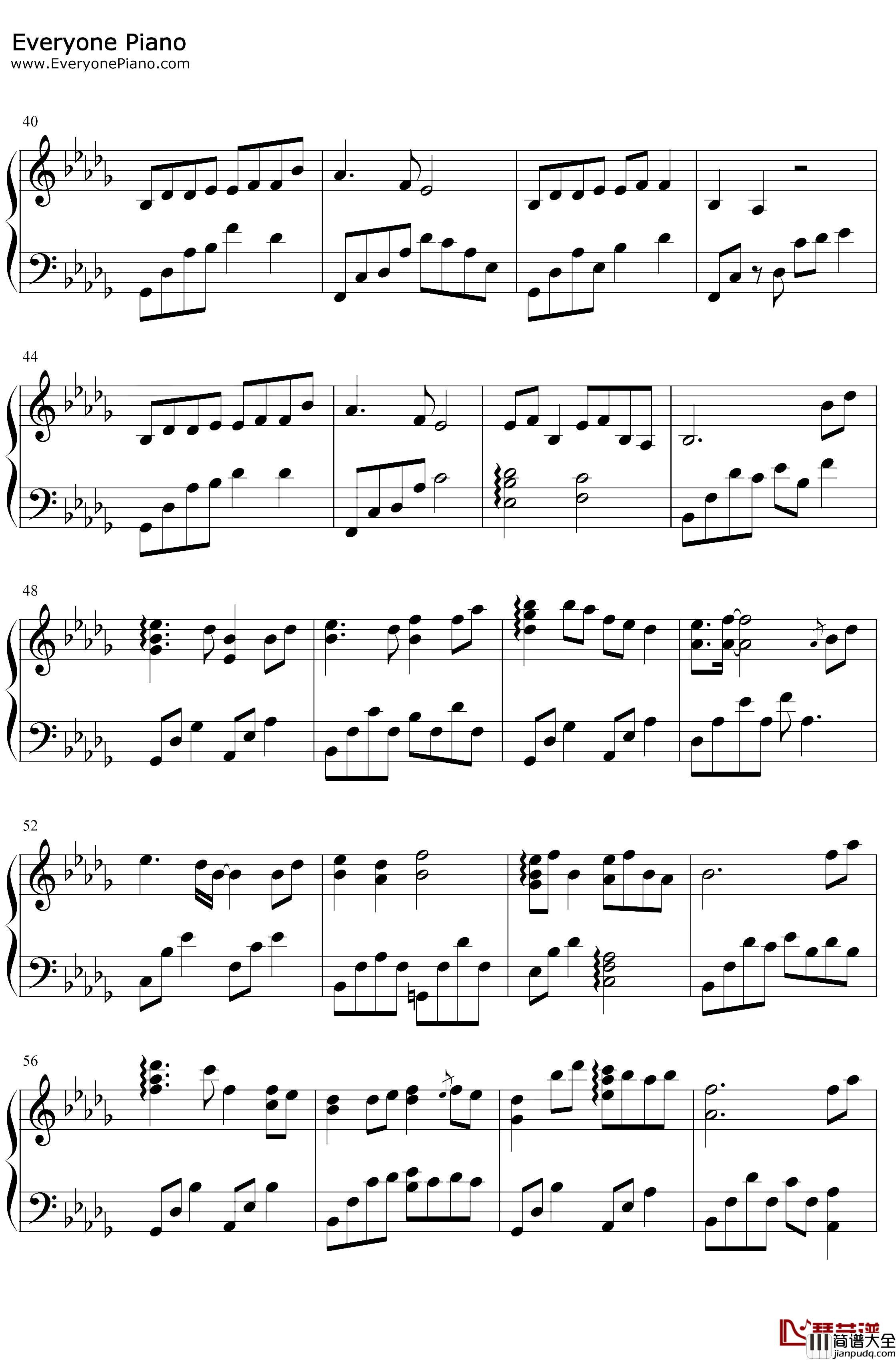 大鱼钢琴谱_周深_完美版