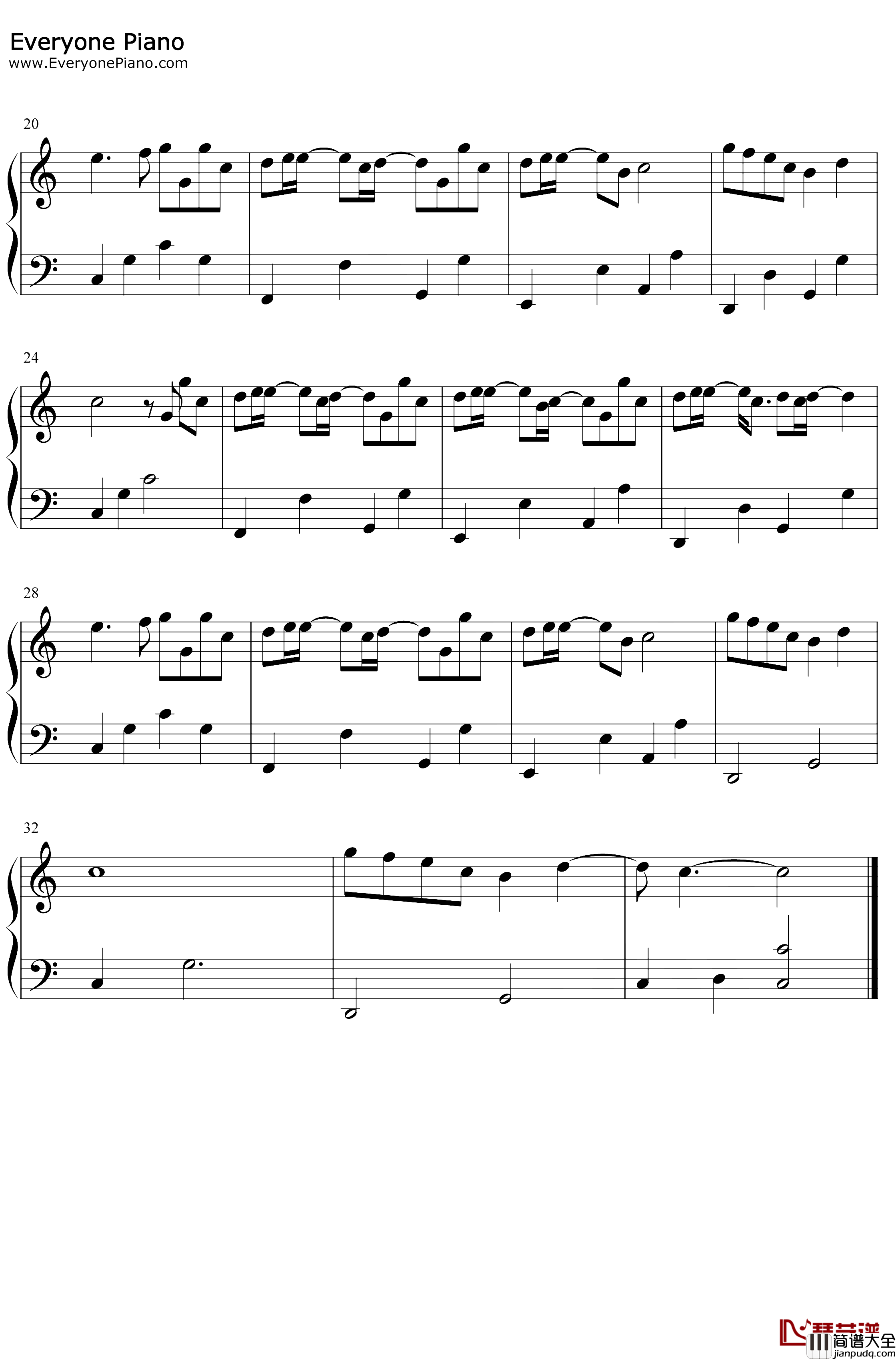 冬眠钢琴谱_司南_C调简单版_你看啊春日的蝴蝶你看它颤抖着飞越