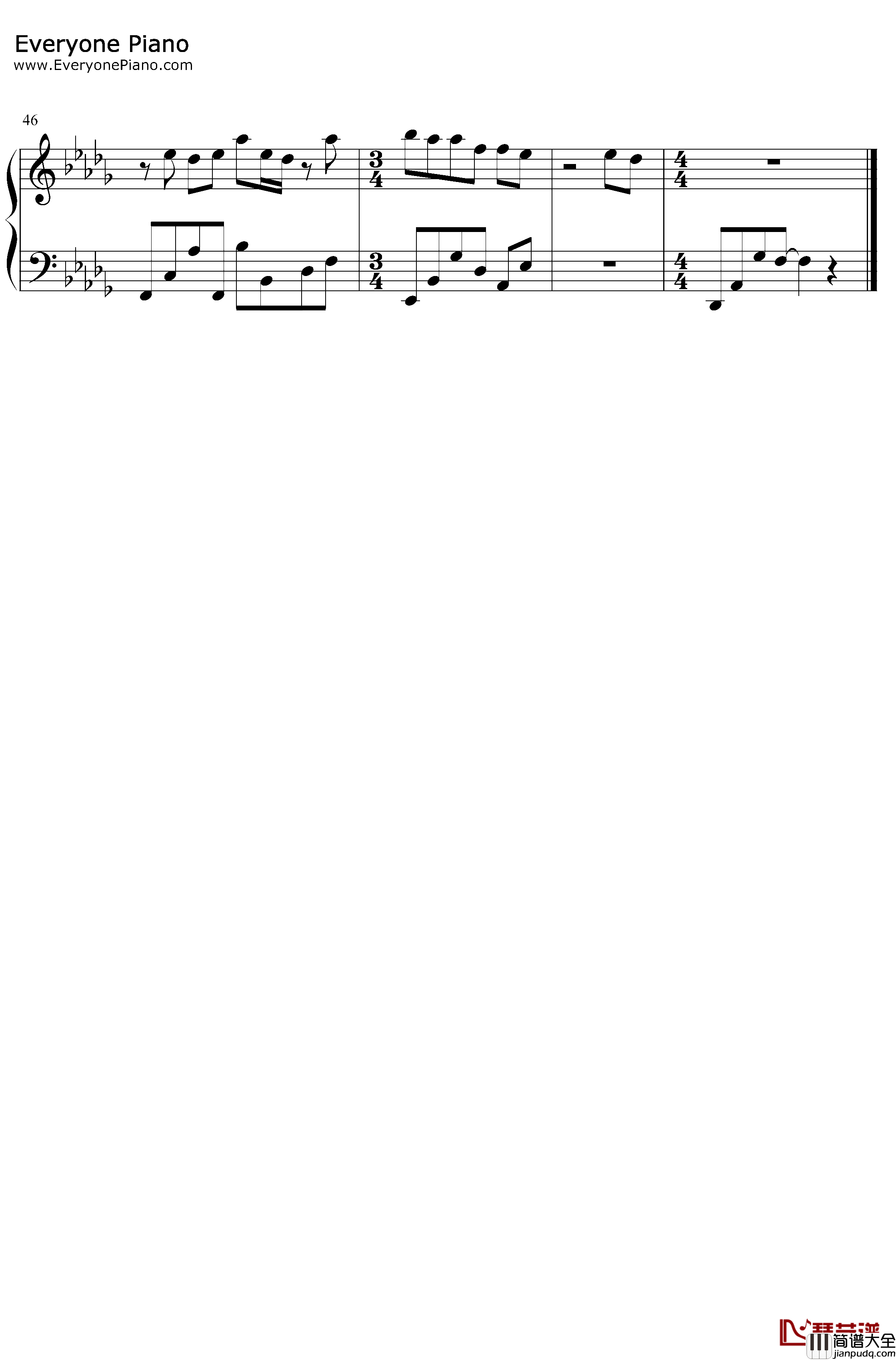 画风钢琴谱_后弦_完美版