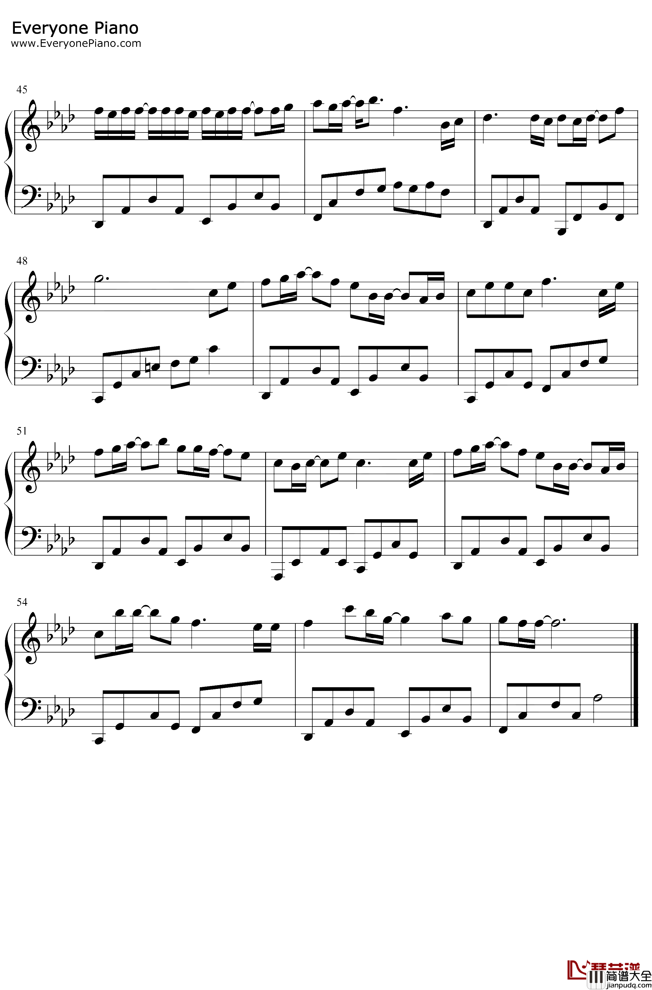 众相渡他钢琴谱_执素兮_2020肖战生贺原创曲