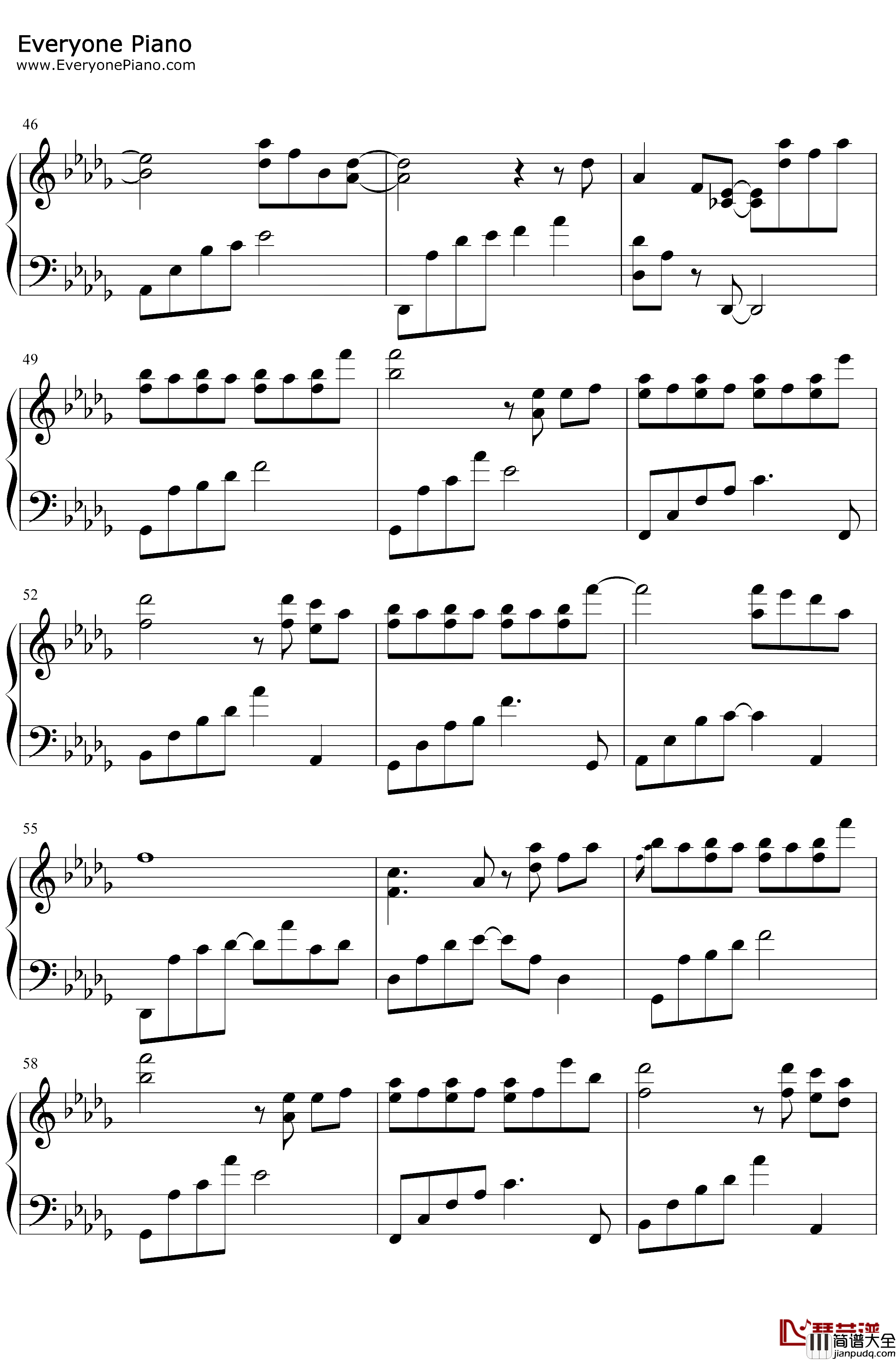 飘落的云钢琴谱_石进