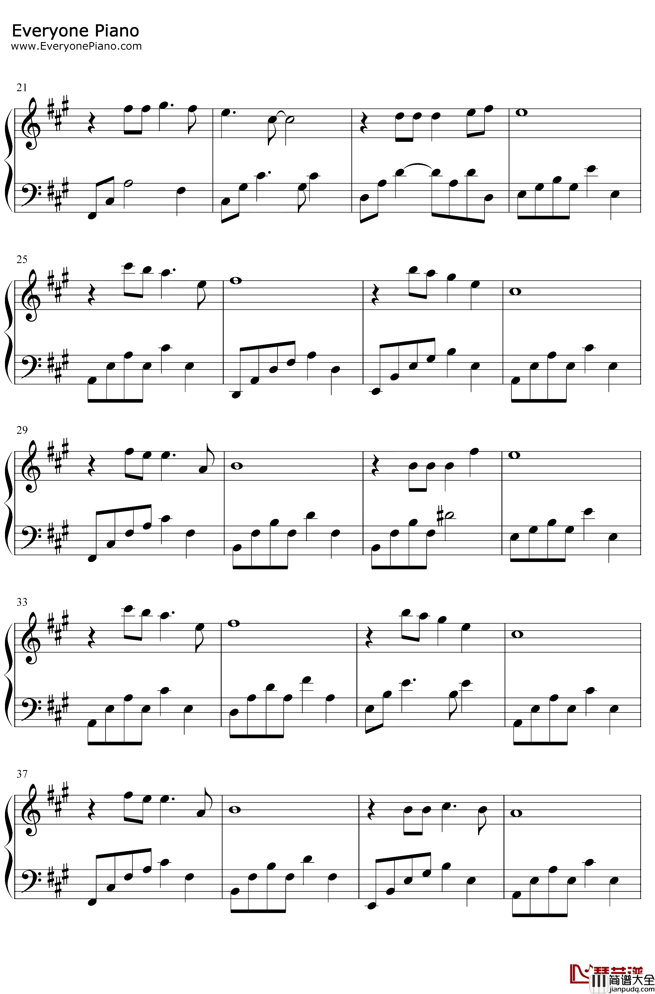 所以少年人钢琴谱_房东的猫_一生有你青春回忆曲