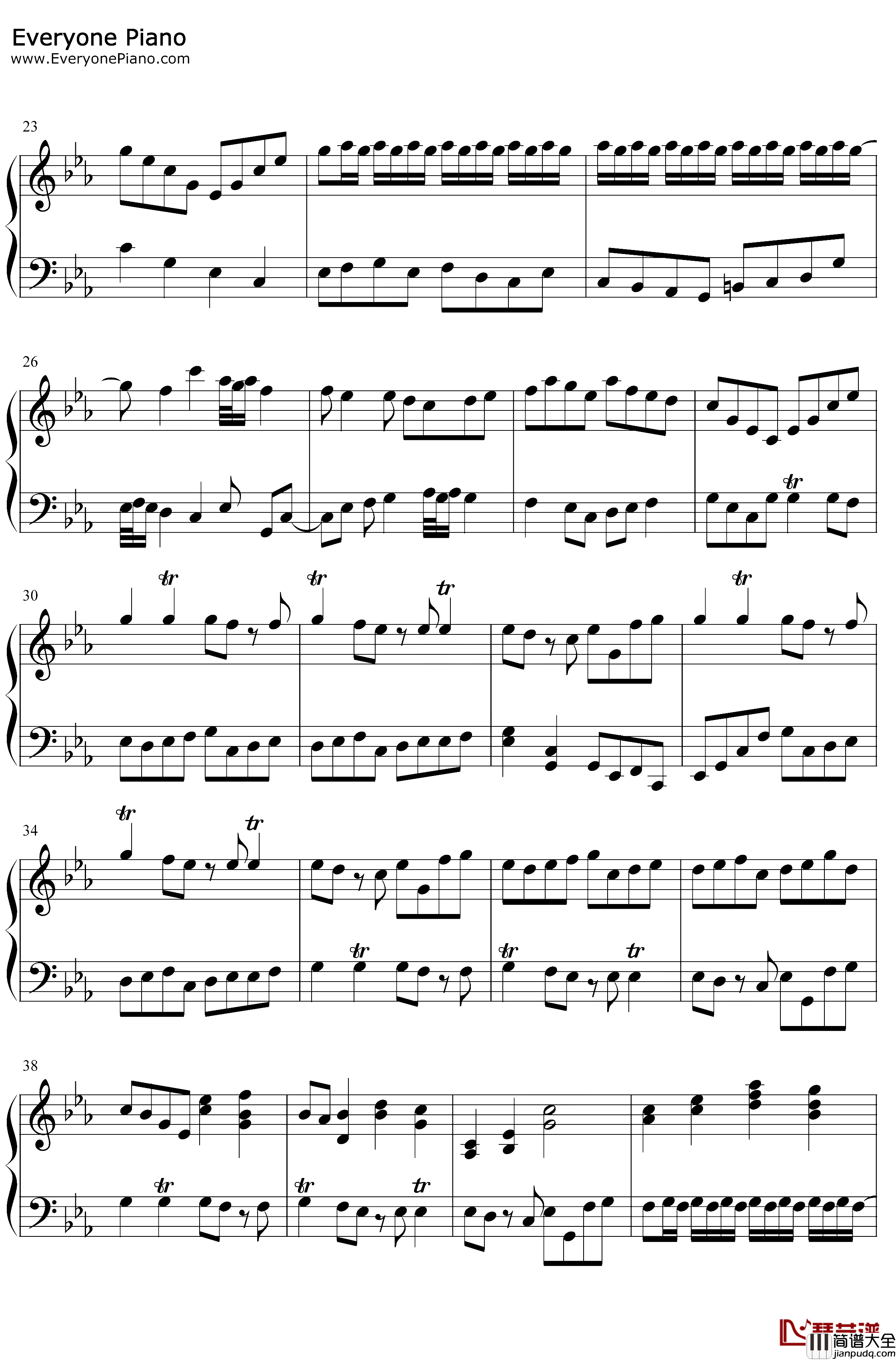 巴赫の幻想曲钢琴谱_IDW哒_原创音乐