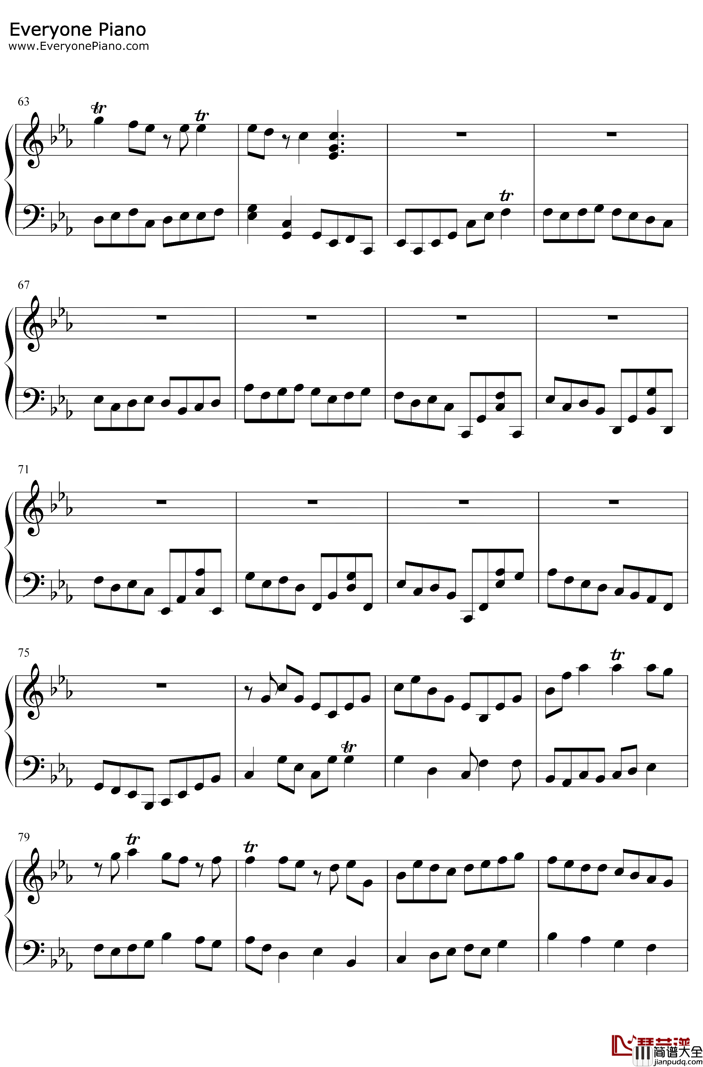 巴赫の幻想曲钢琴谱_IDW哒_原创音乐