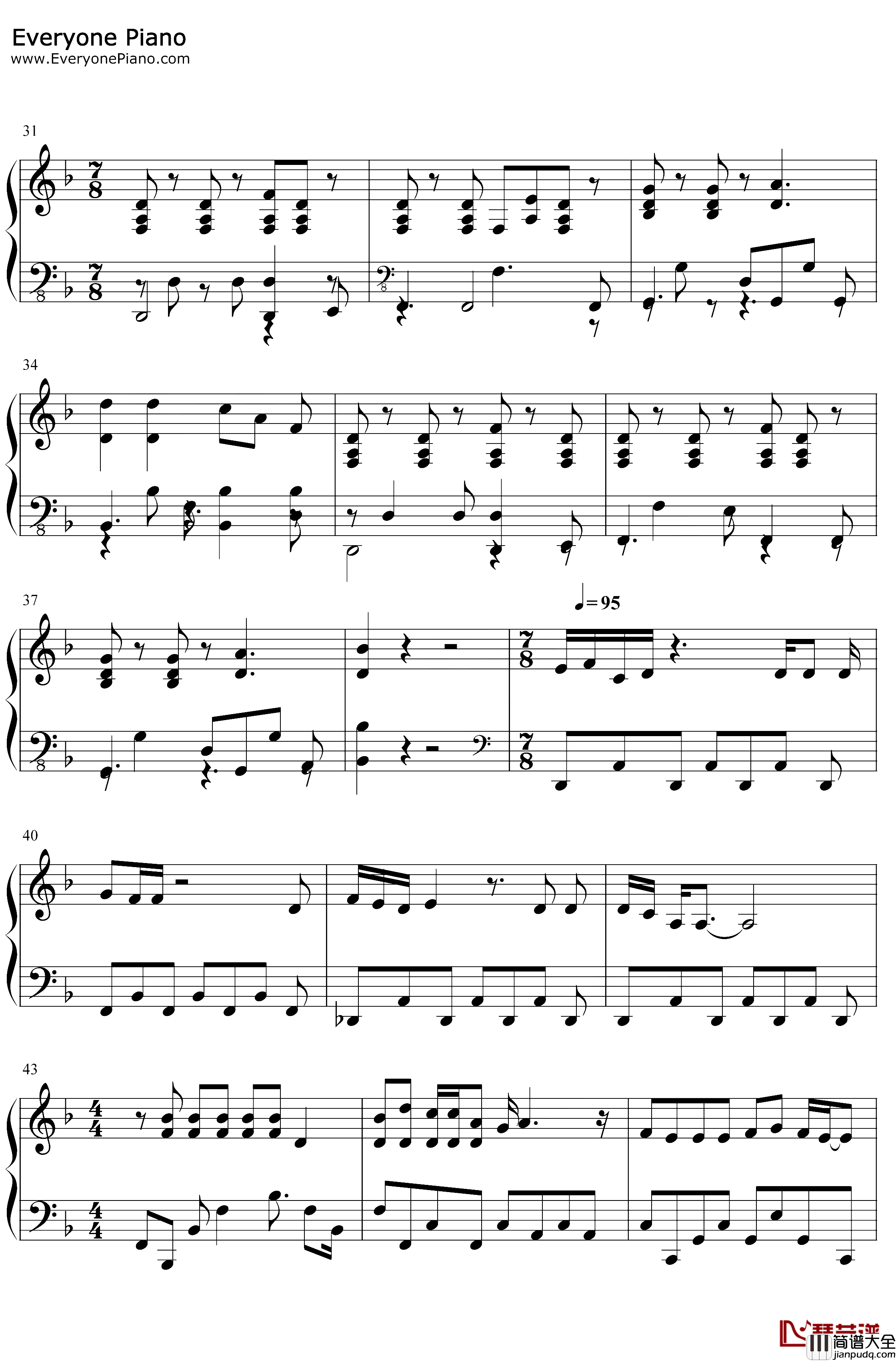 Monster钢琴谱_Elsa_冰雪奇缘音乐剧OST