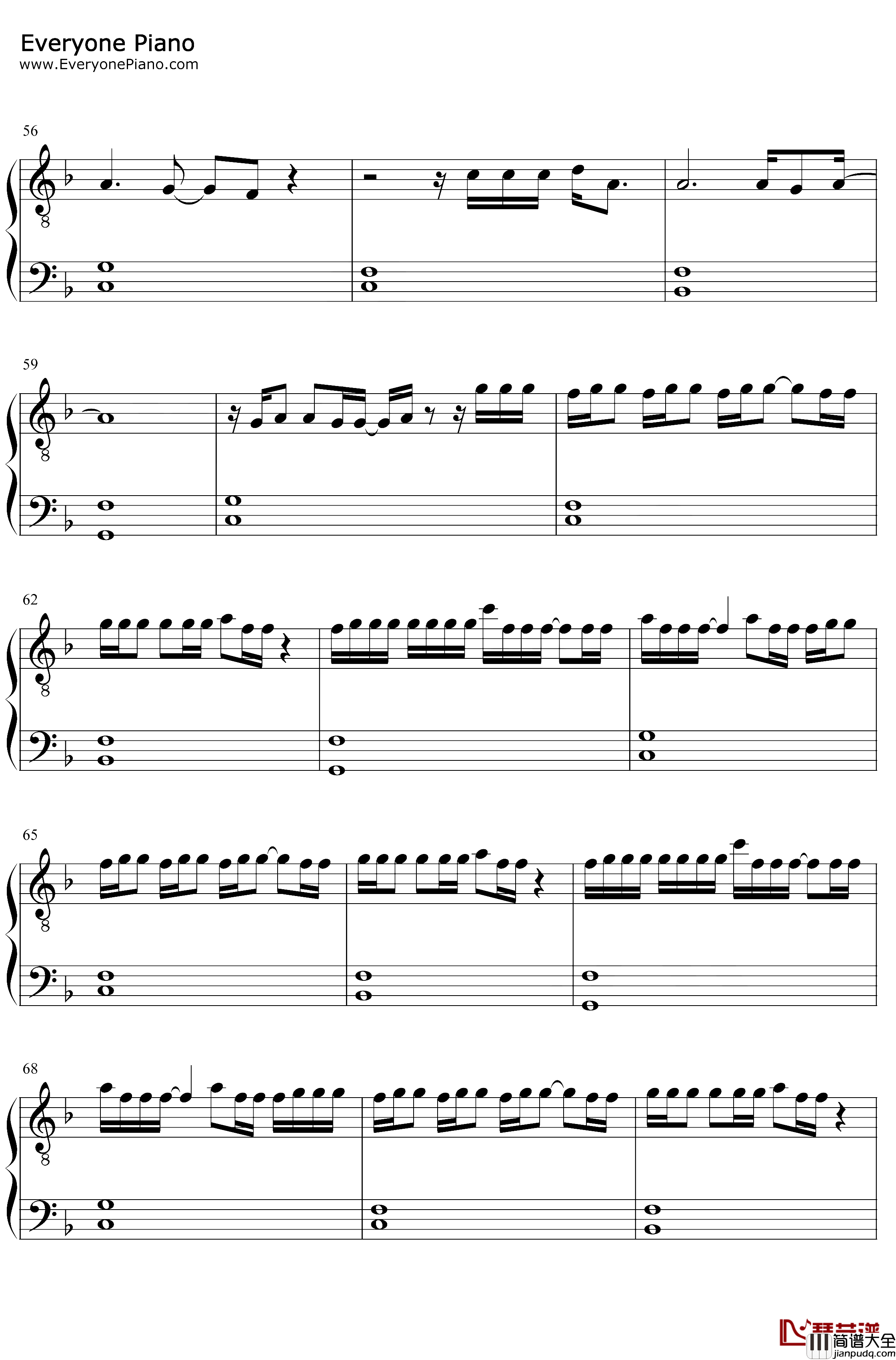 August钢琴谱_Taylor_Swift