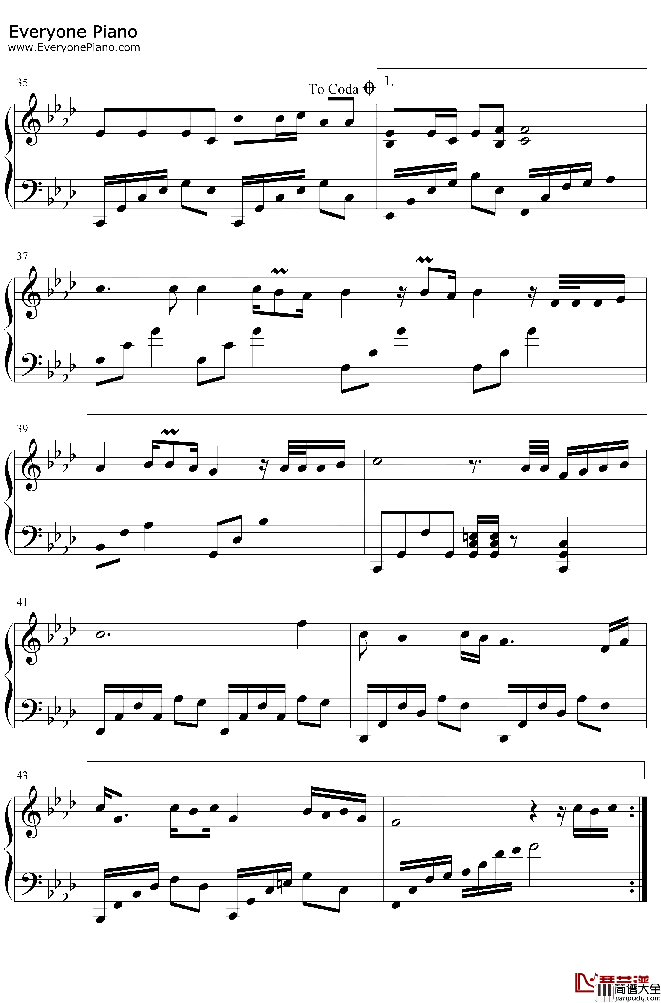 可可托海的牧羊人钢琴谱_王琪_心上人我在可可托海等你_抖音热歌